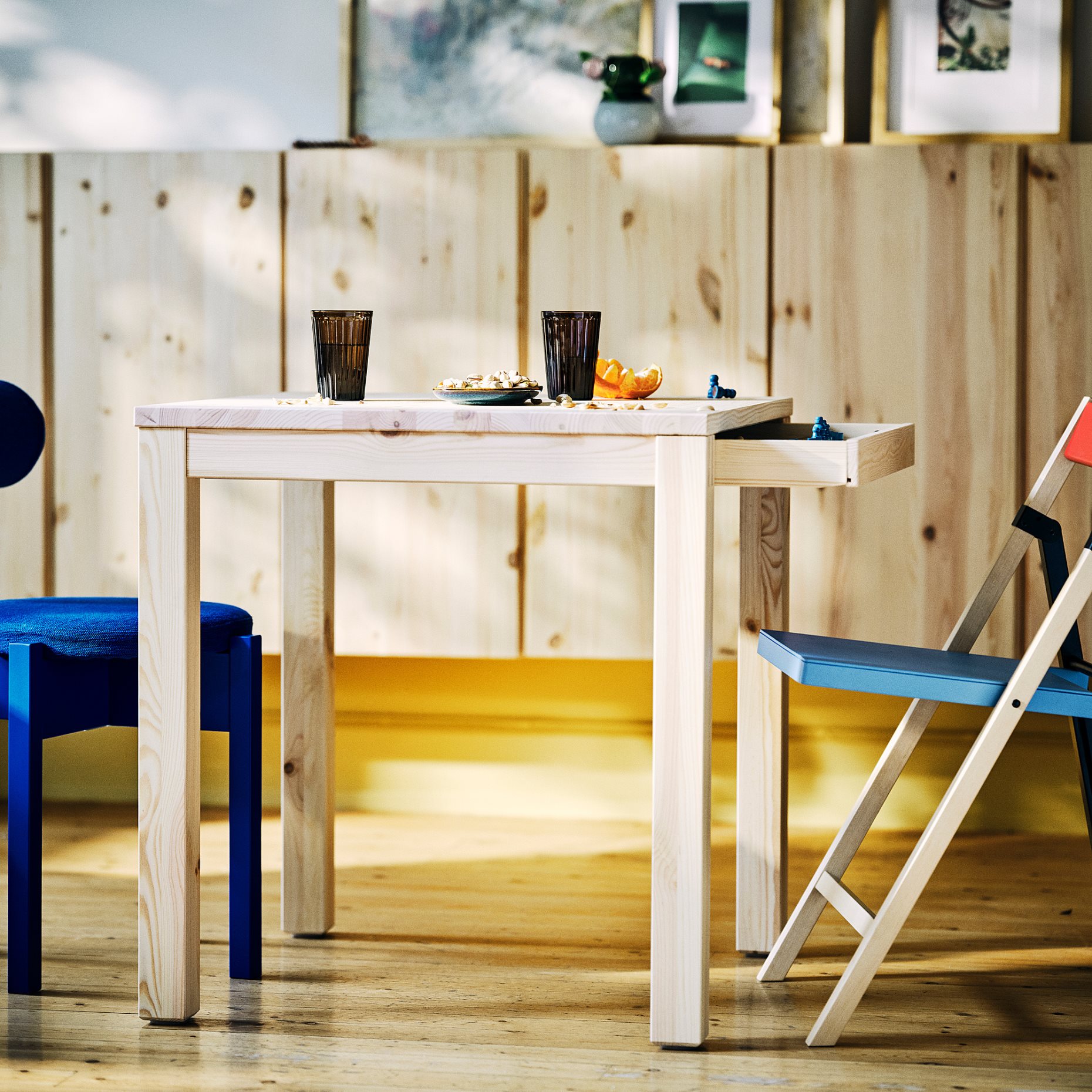 IKEA PS 2026, τραπέζι με συρτάρι, 70x70 cm, 406.178.78