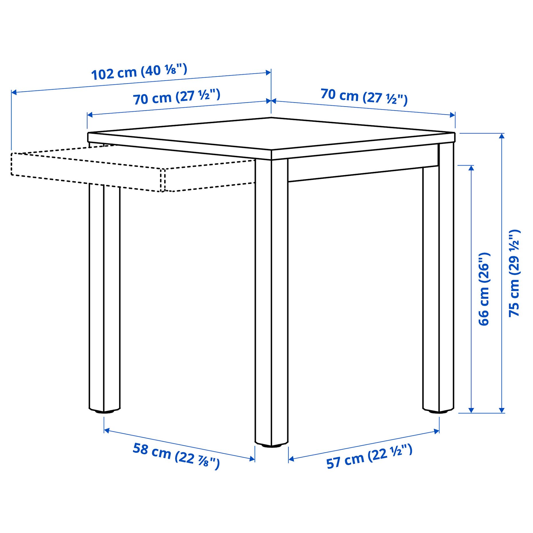 IKEA PS 2026, τραπέζι με συρτάρι, 70x70 cm, 406.178.78