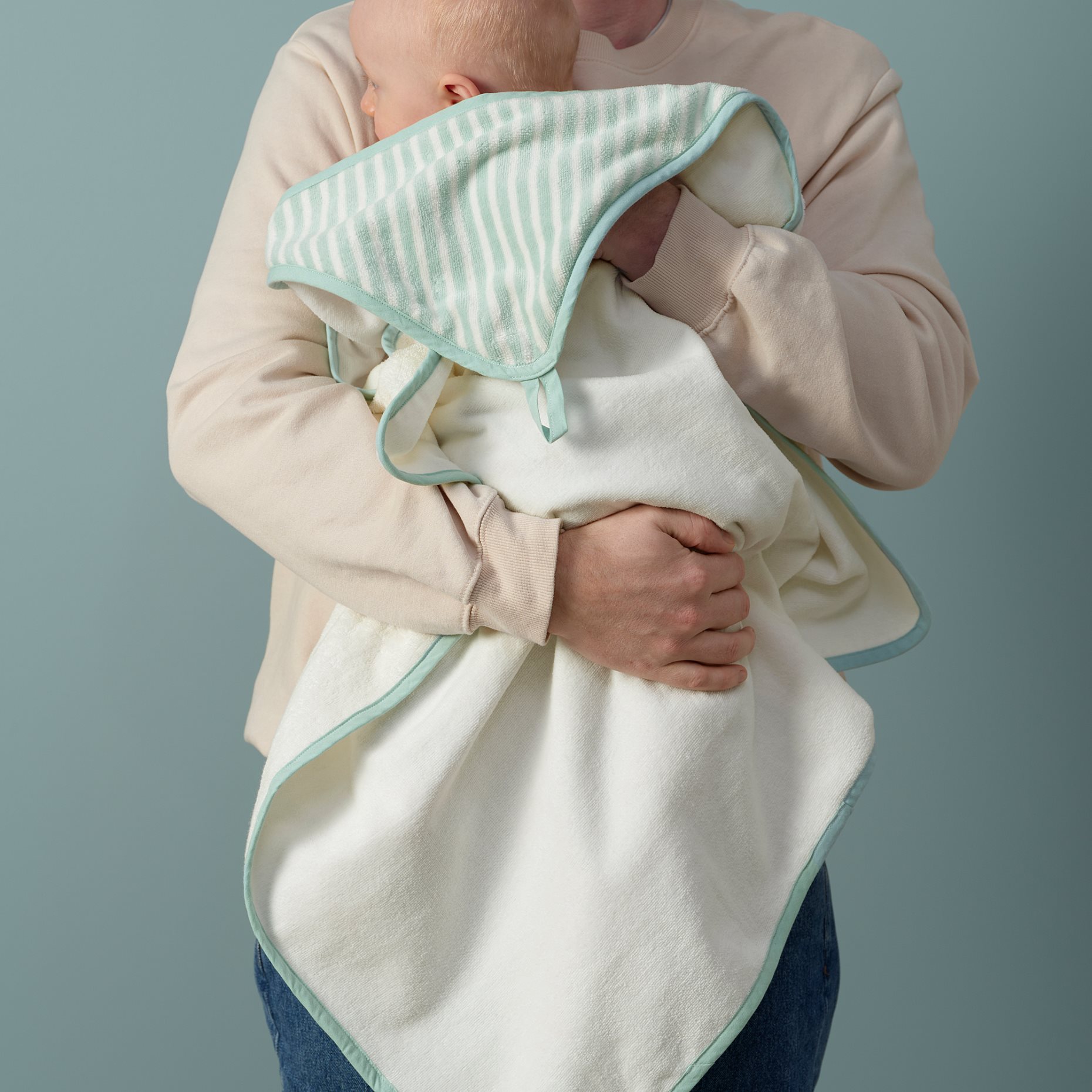LEN, baby towel with hood, 80x80 cm, 406.298.76
