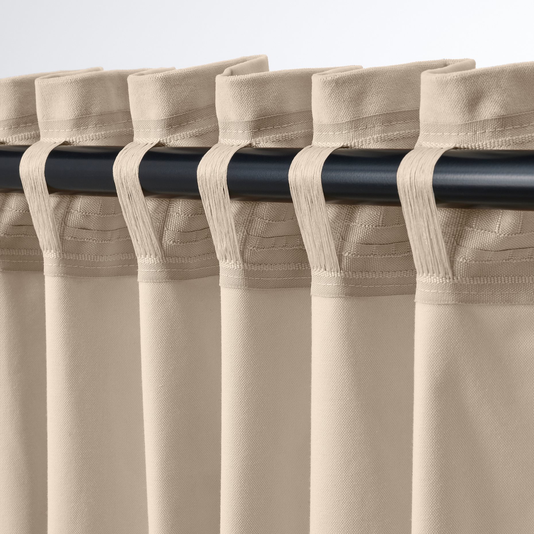 SANELA, curtains with heading tape/1 pair, 140x280 cm, 406.314.45