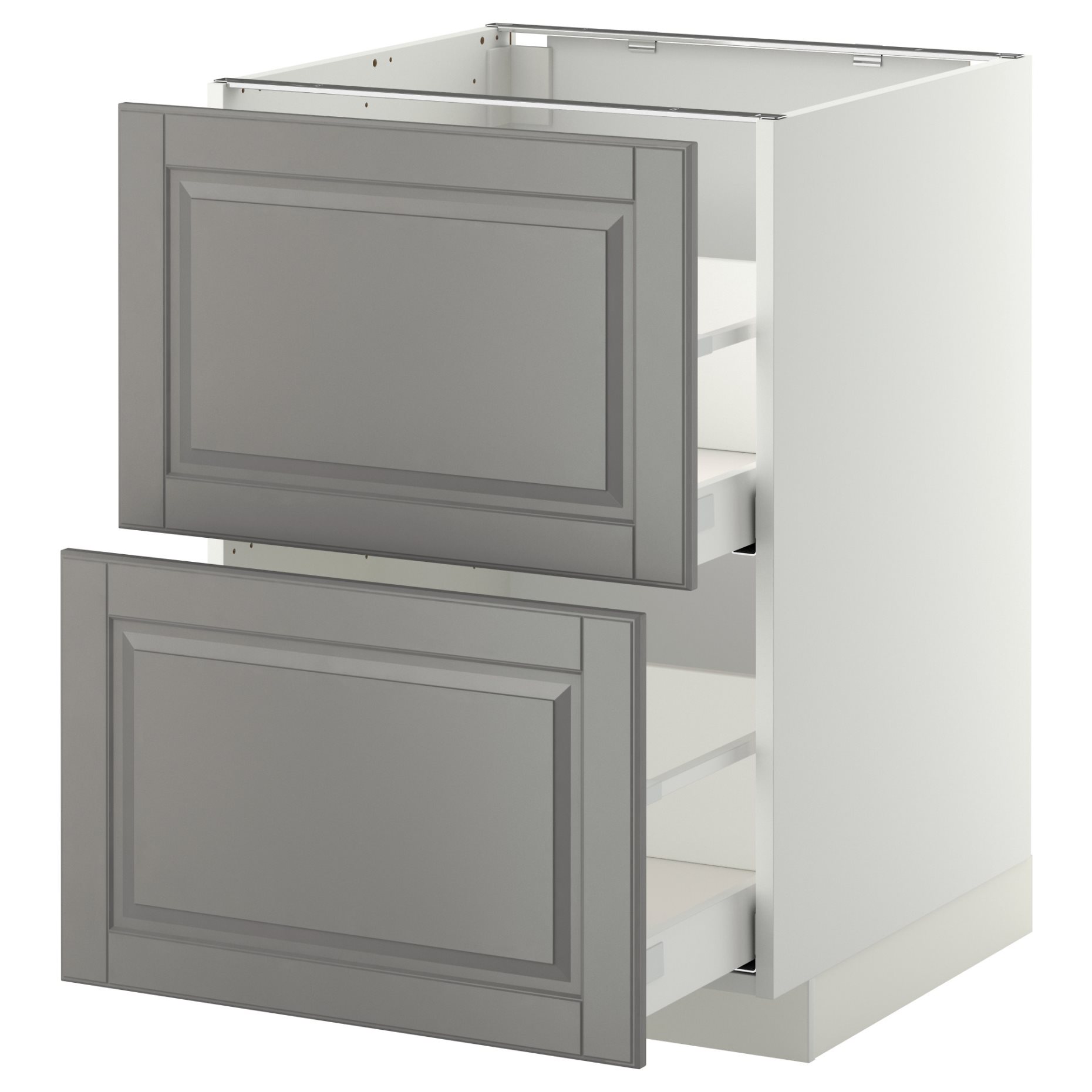 METOD/MAXIMERA, base cabinet 2 fronts/2 high drawers, 491.044.21