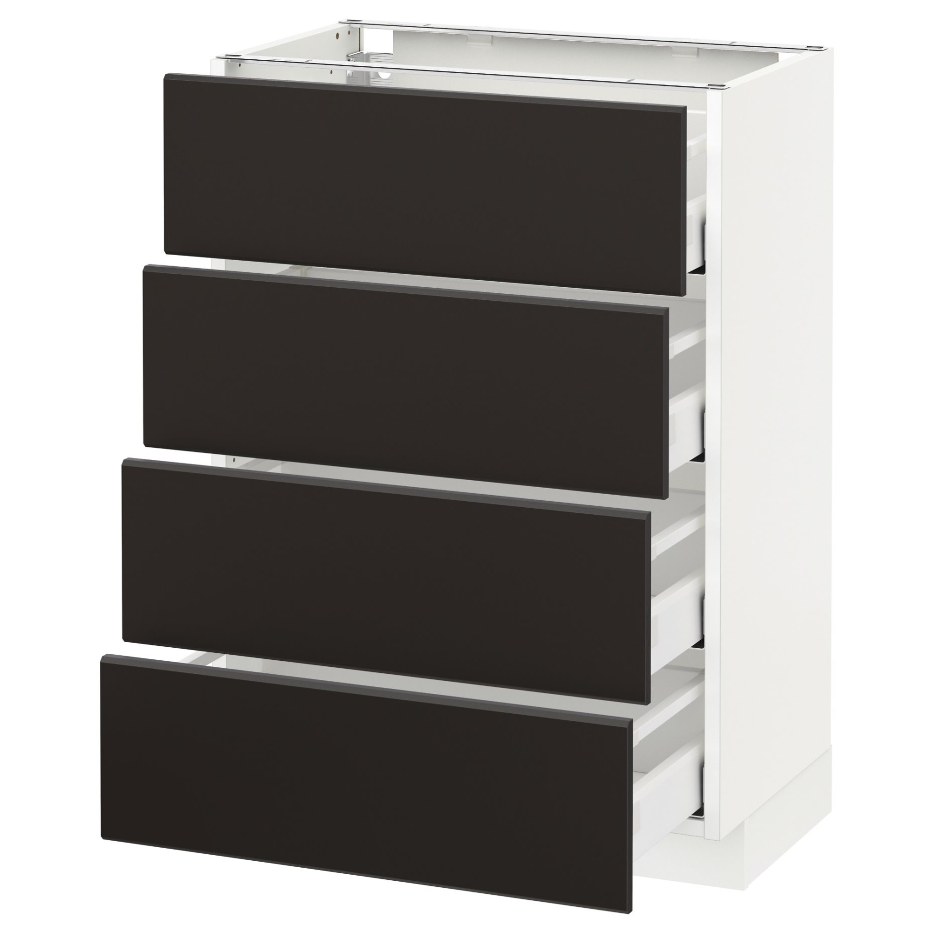 METOD/MAXIMERA, base cabinet 4 fronts/4 drawers, 492.131.18