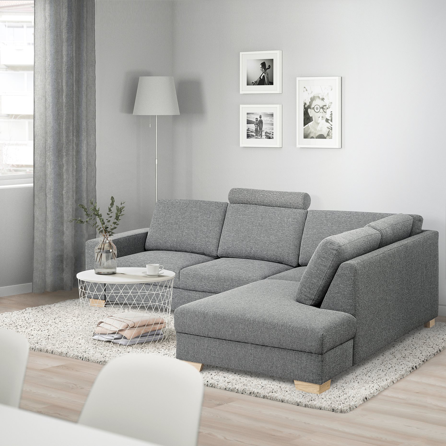 SÖRVALLEN, corner sofa 3-seat with open end/right, 493.041.42