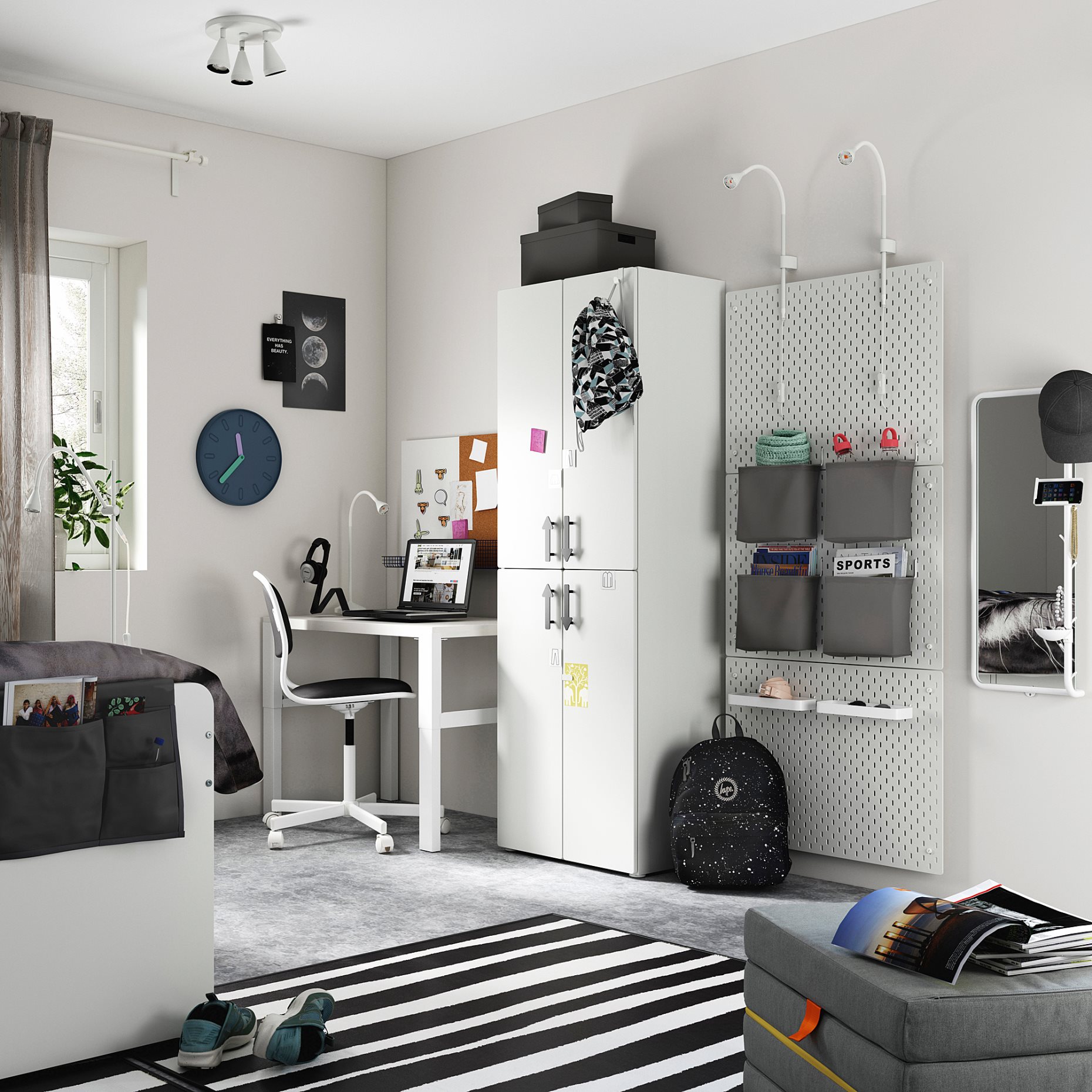 SMÅSTAD, ντουλάπα με 2 ράγες ρούχων, 60x42x181 cm, 493.908.75