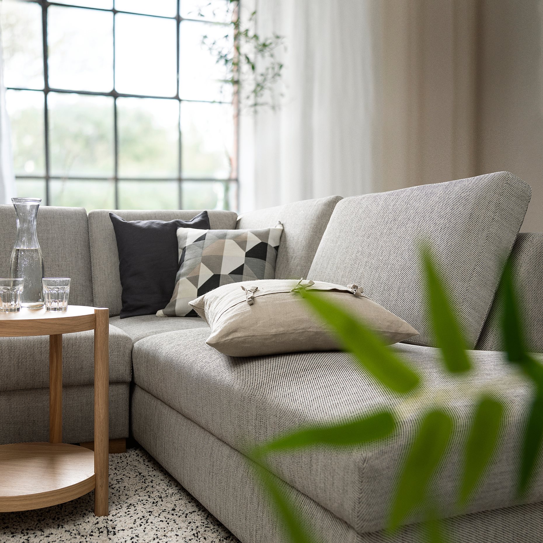 SÖRVALLEN, corner sofa 3-seat with open end/right, 494.194.02