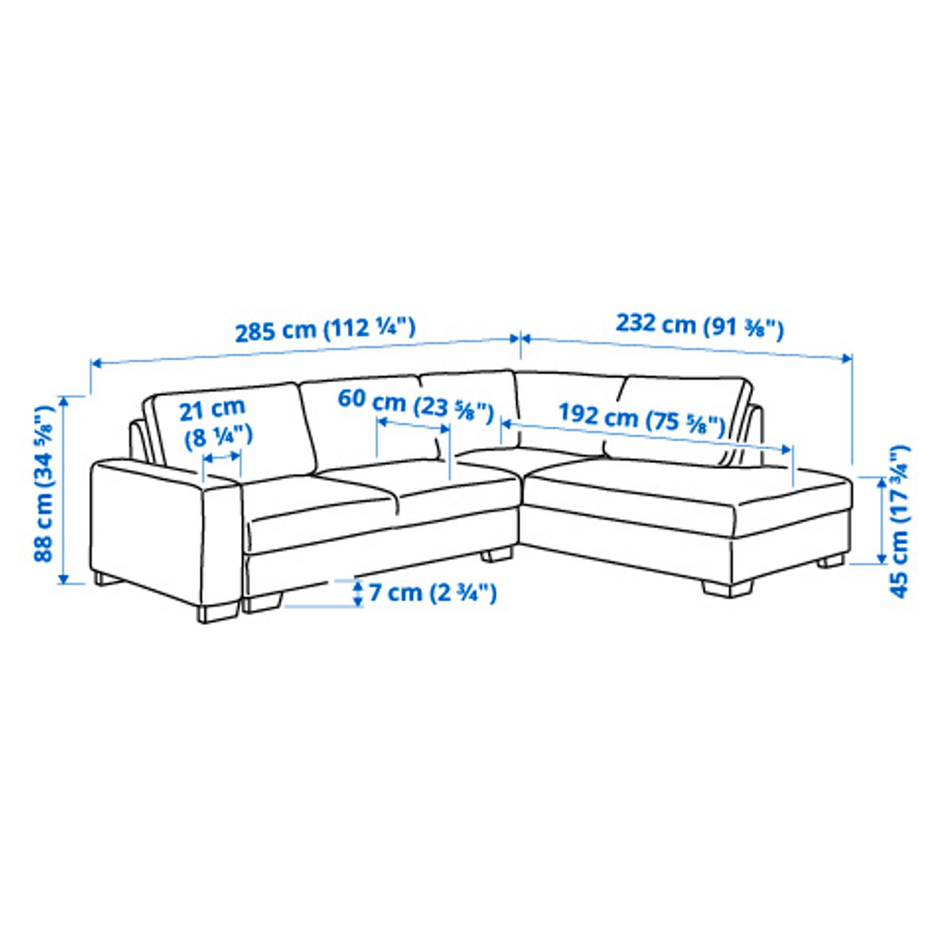 SÖRVALLEN, corner sofa 3-seat with open end/right, 494.194.02