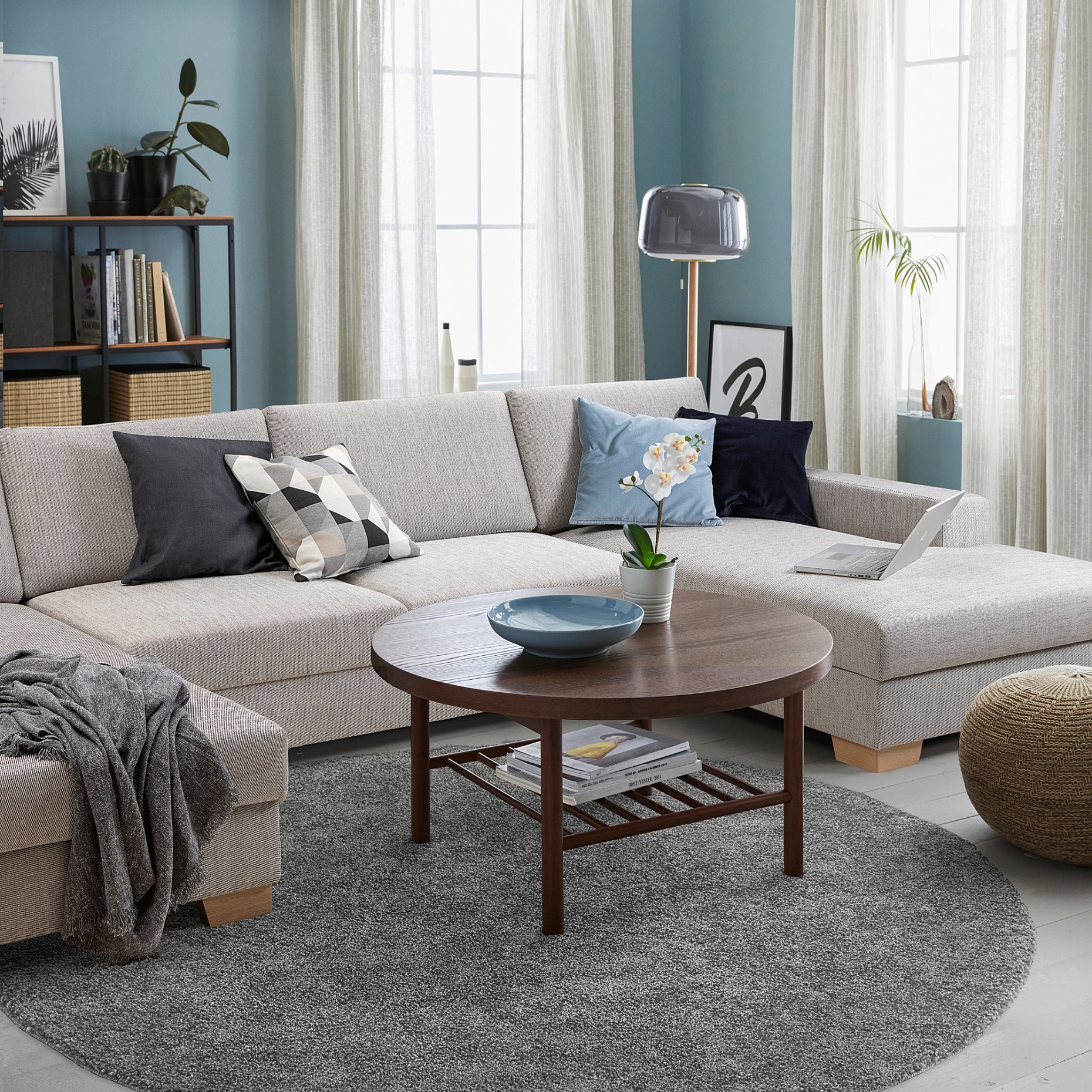 SÖRVALLEN, 5-seat sofa with chaise longues, 494.194.16
