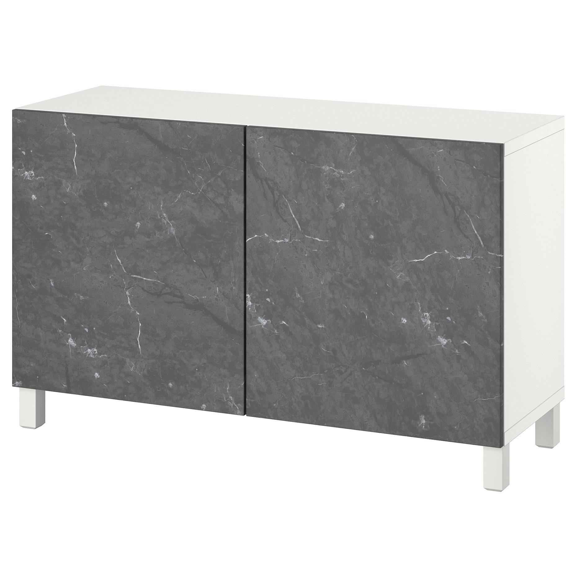 BESTÅ, σύνθεση αποθήκευσης με πόρτες, 120x42x74 cm, 494.214.38
