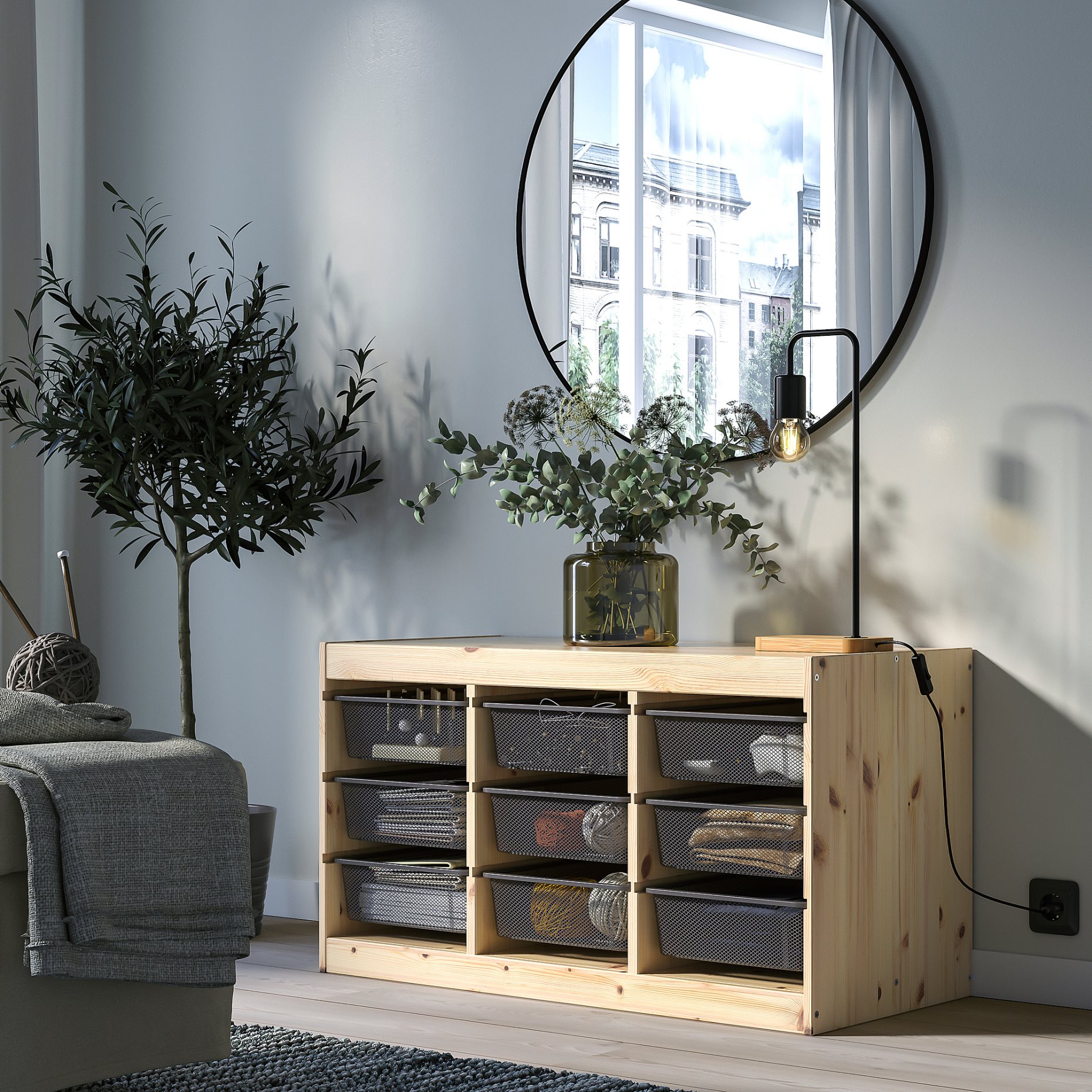TROFAST, storage combination with boxes, 93x44x52 cm, 494.808.28