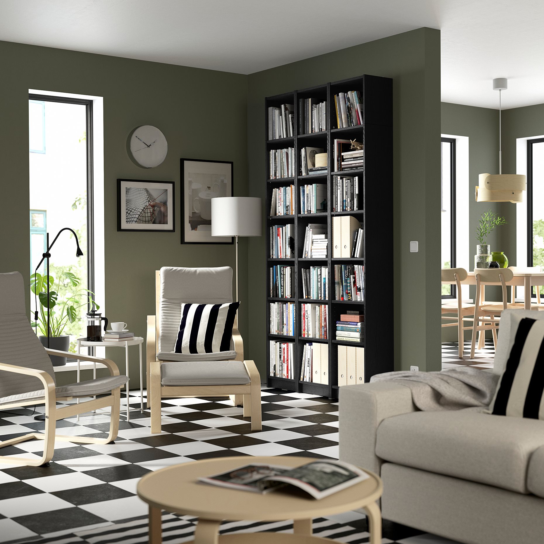 BILLY, bookcase combination with height extension units, 120x28x237 cm, 494.833.89