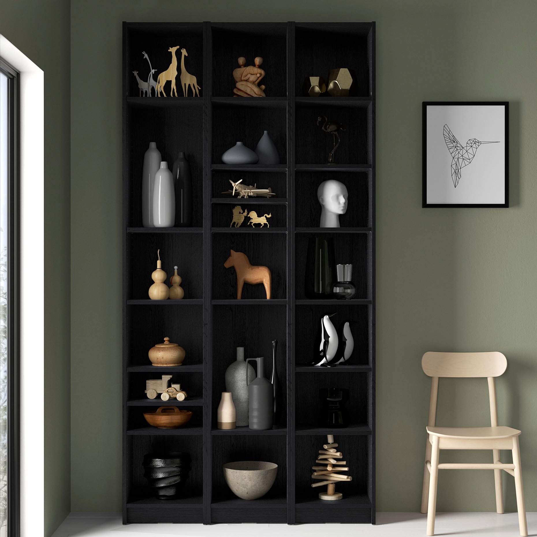 BILLY, bookcase combination with height extension units, 120x28x237 cm, 494.833.89