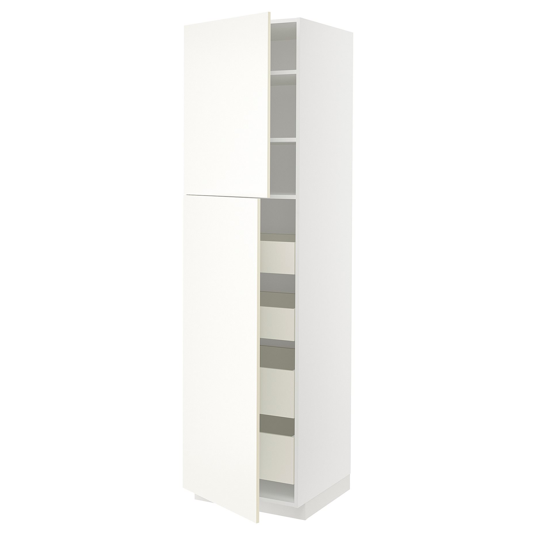 METOD, high cabinet with 2 doors/4 drawers, 60x60x220 cm, 495.070.45