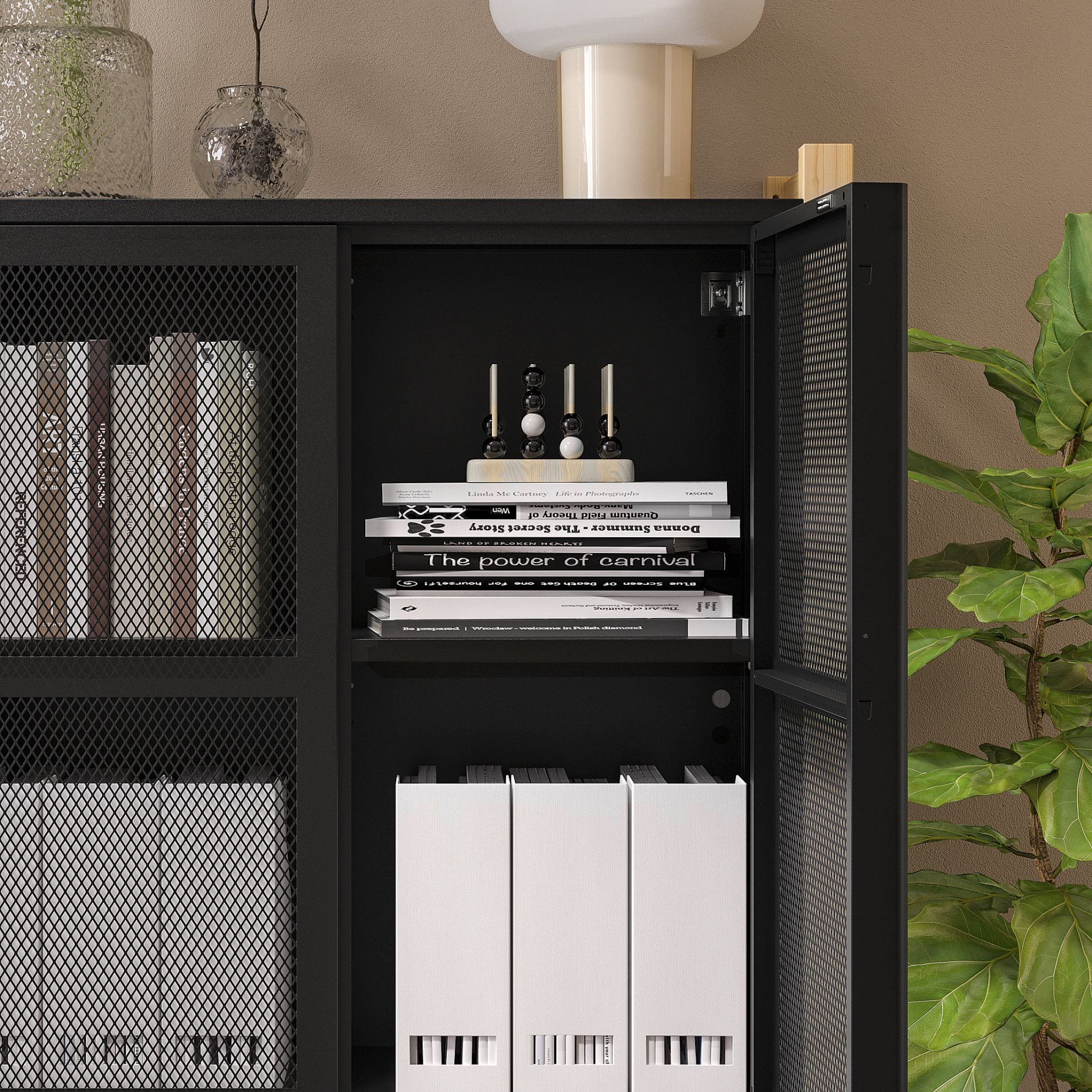 IVAR, cabinet with doors, 89x30x124 cm, 495.081.58