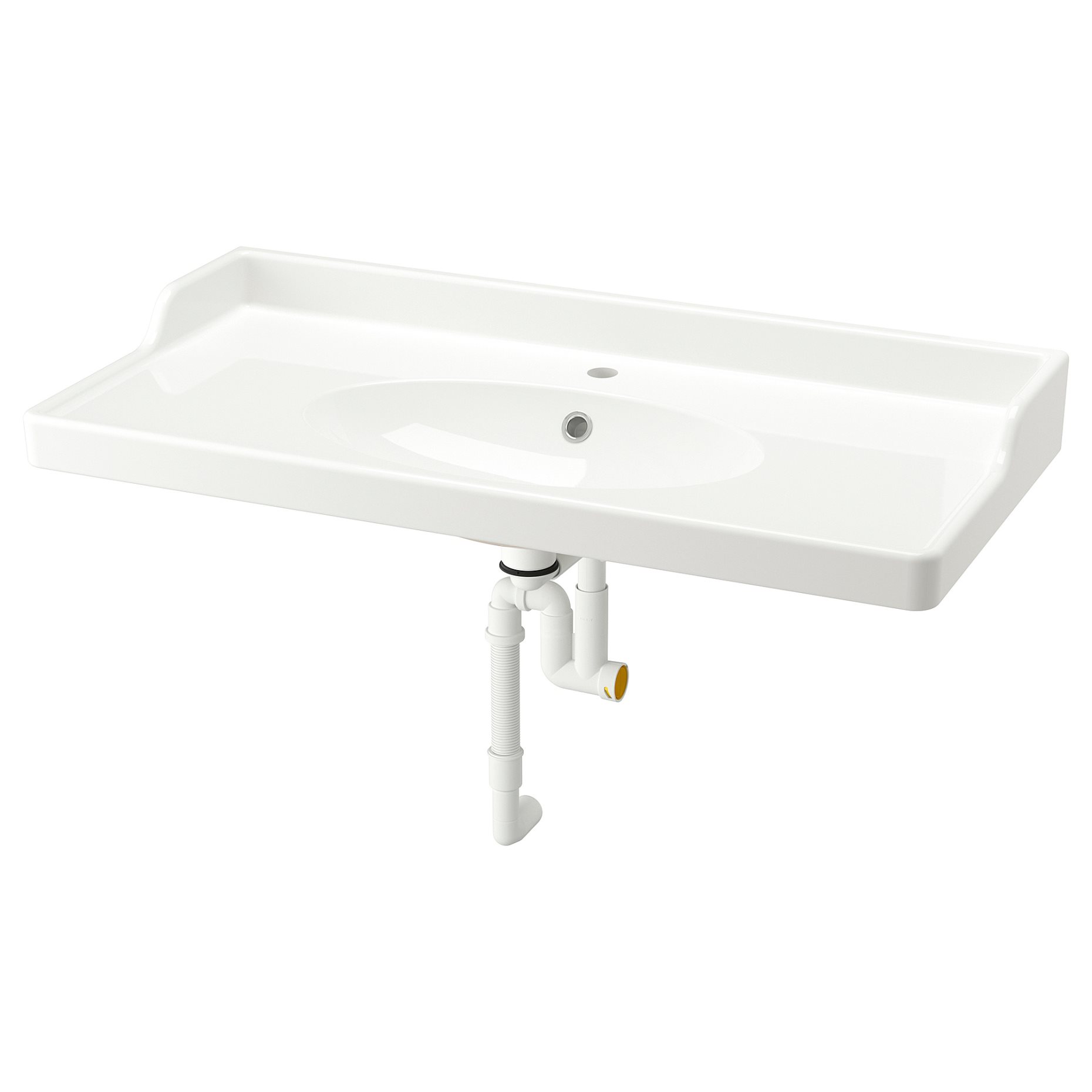 RUTSJON, wash-basin with water trap, 102x49 cm, 495.167.66