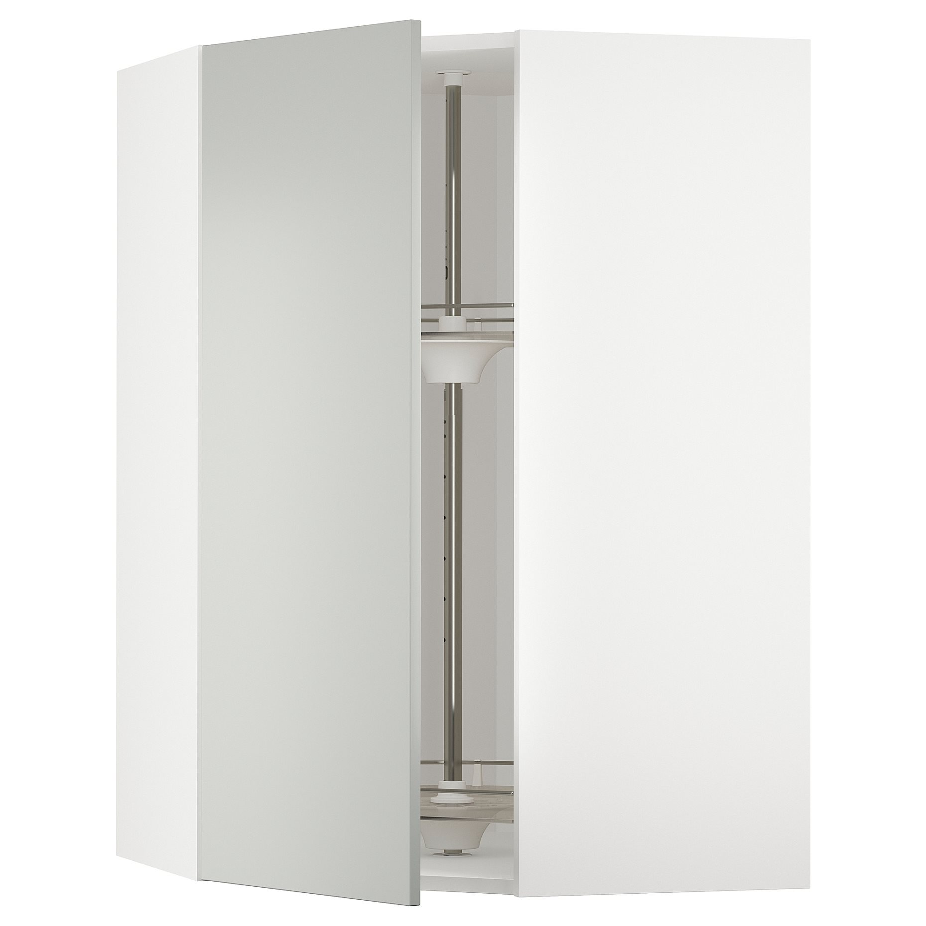METOD, corner wall cabinet with carousel, 68x100 cm, 495.382.02