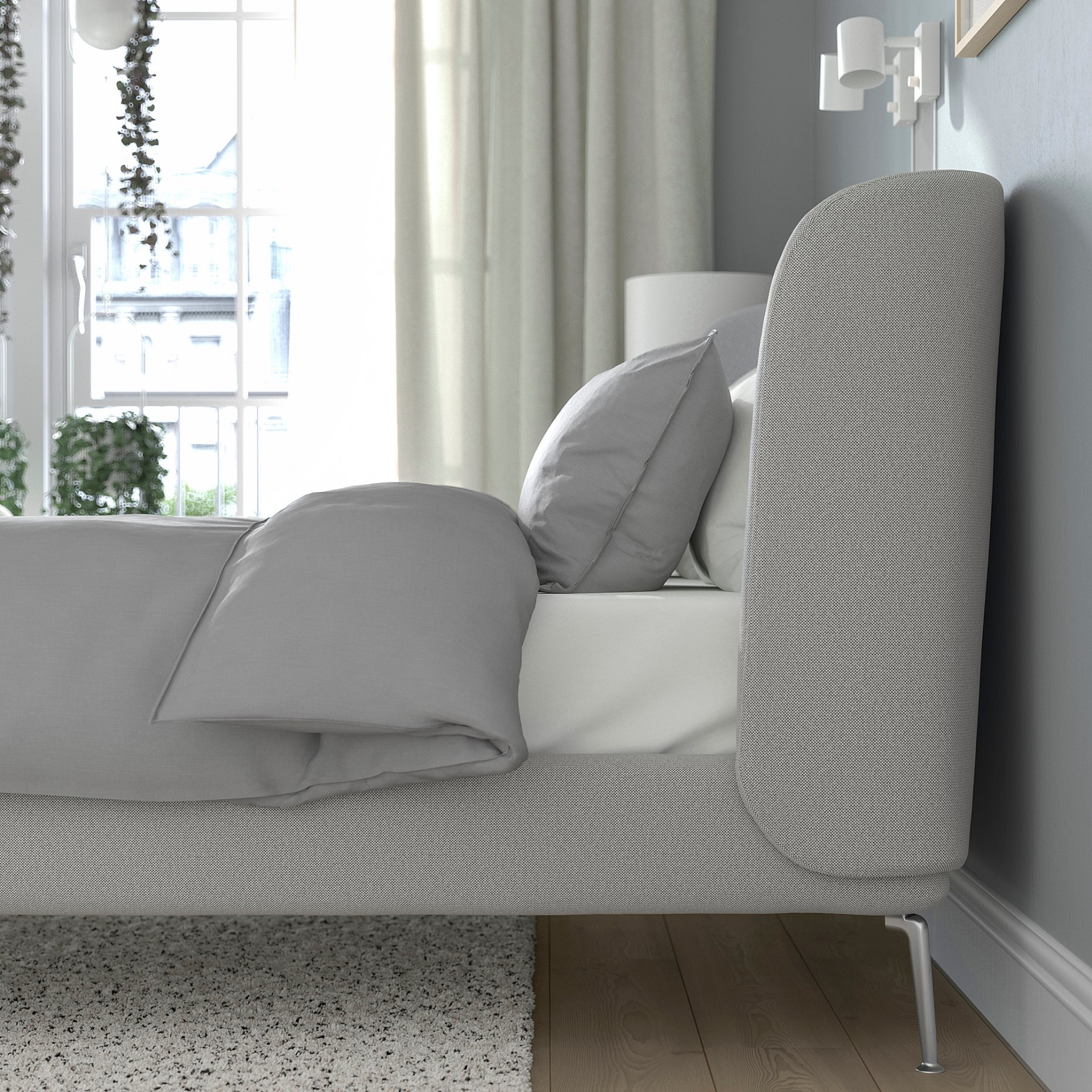 TUFJORD, upholstered bed frame, 140x200 cm, 495.553.62