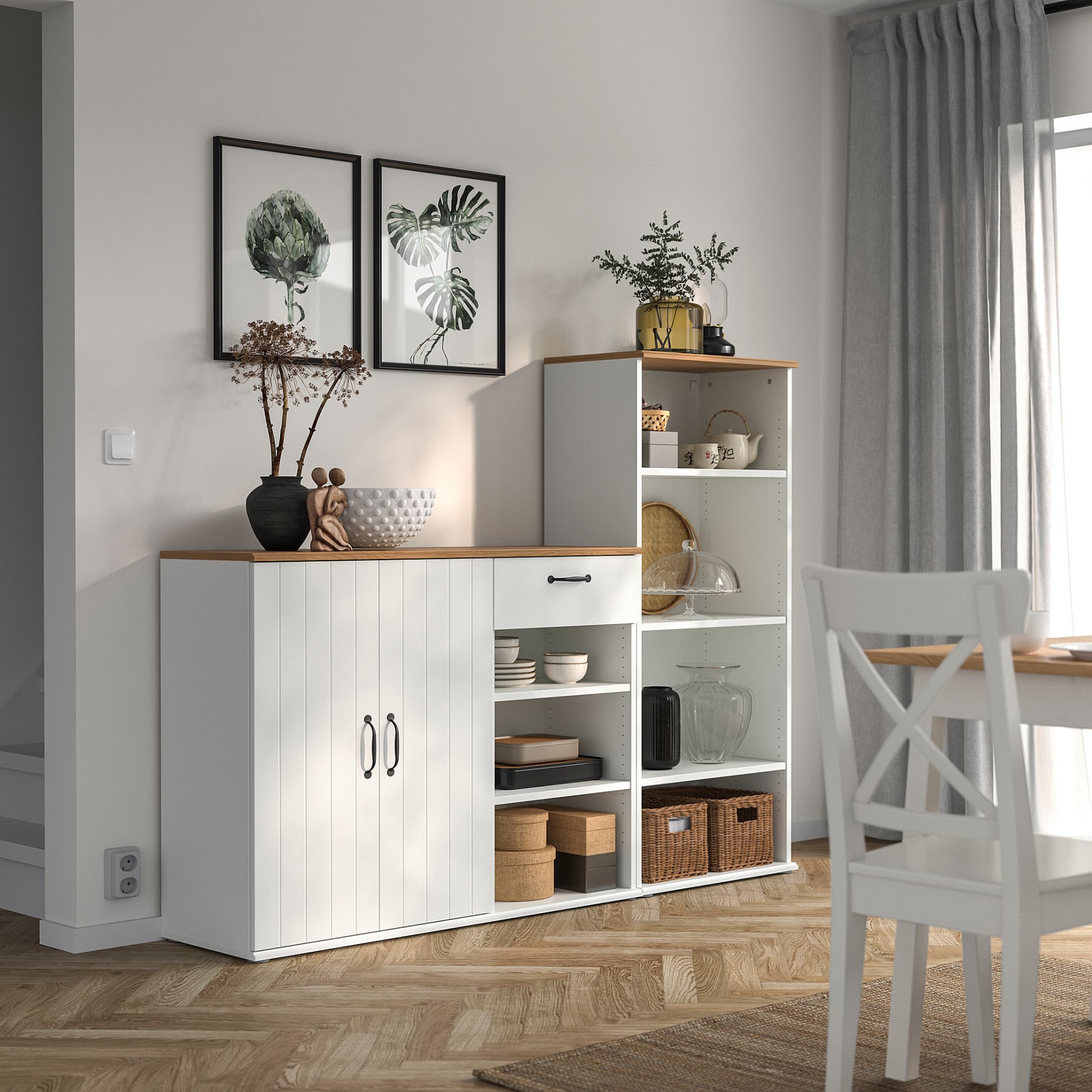 SKRUVBY, storage combination, 180x140 cm, 495.613.39