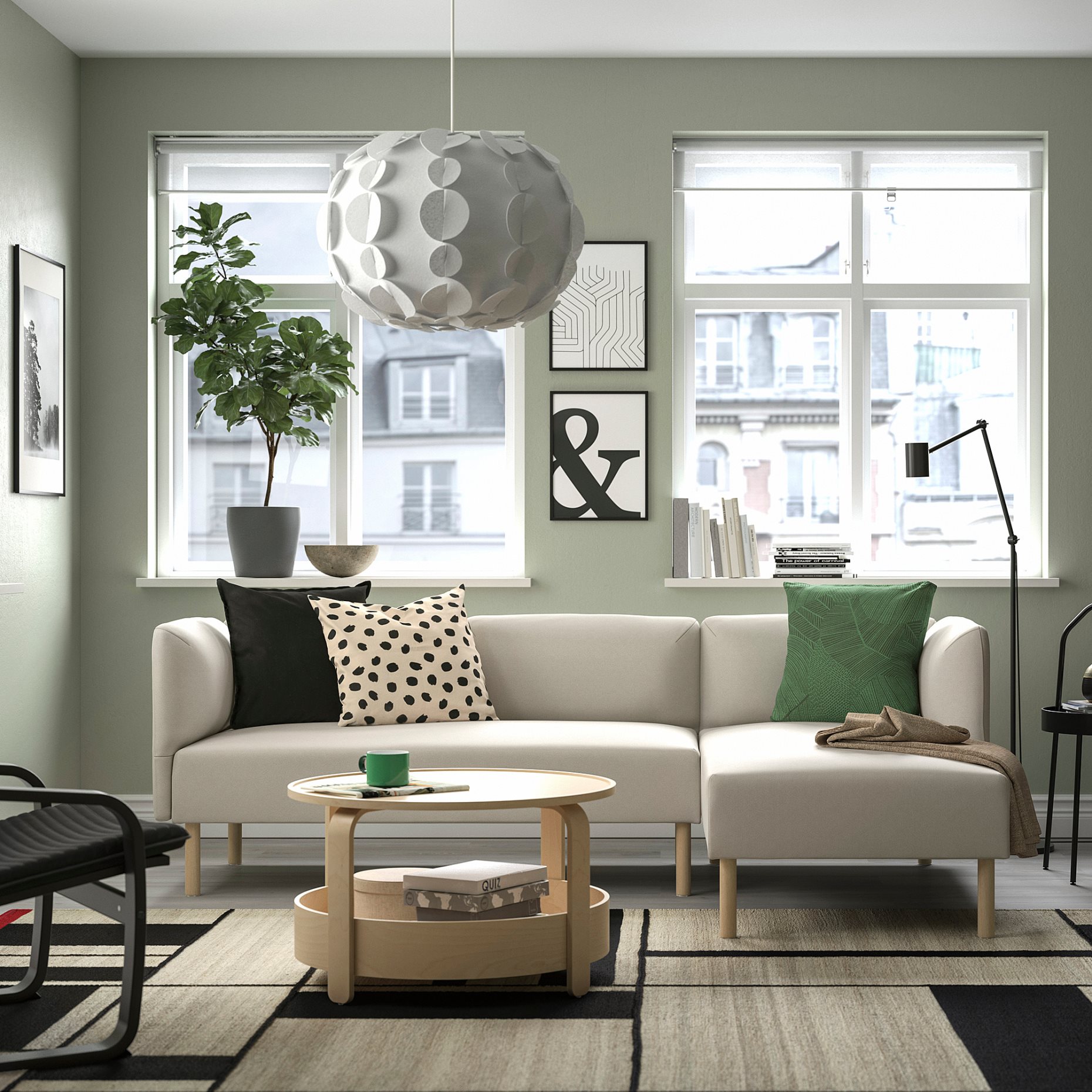 LILLEHEM, 3-seat modular sofa with chaise longue, 495.682.94