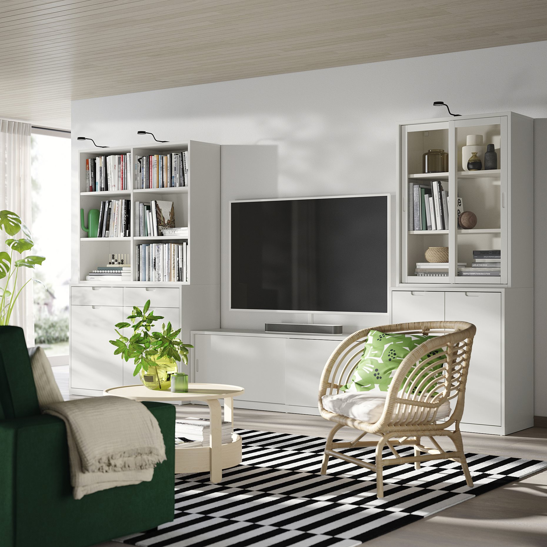 TONSTAD, TV storage combination, 377x47x201 cm, 495.717.67