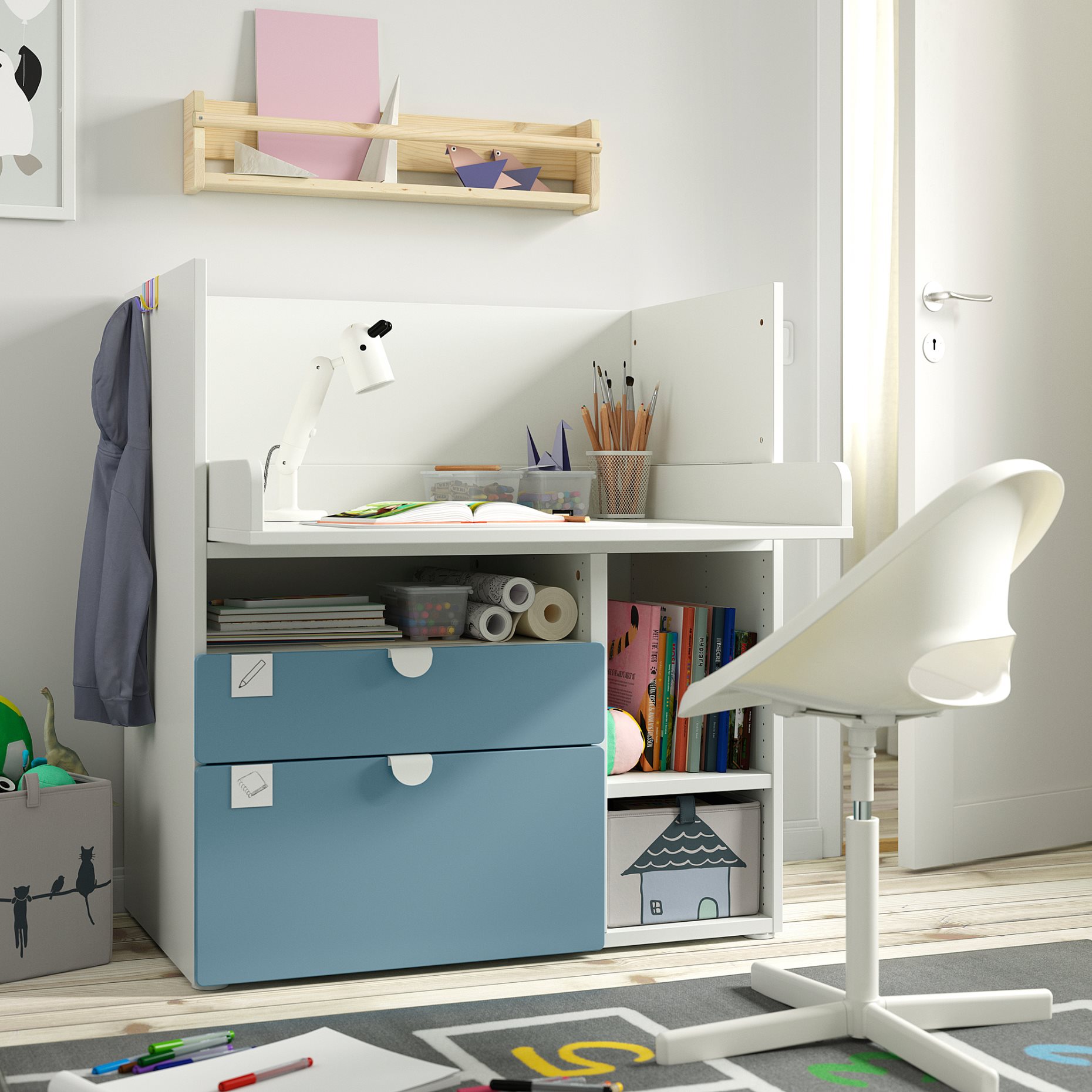 SMÅSTAD, changing table with 3 drawers, 90x79x100 cm, 495.827.61