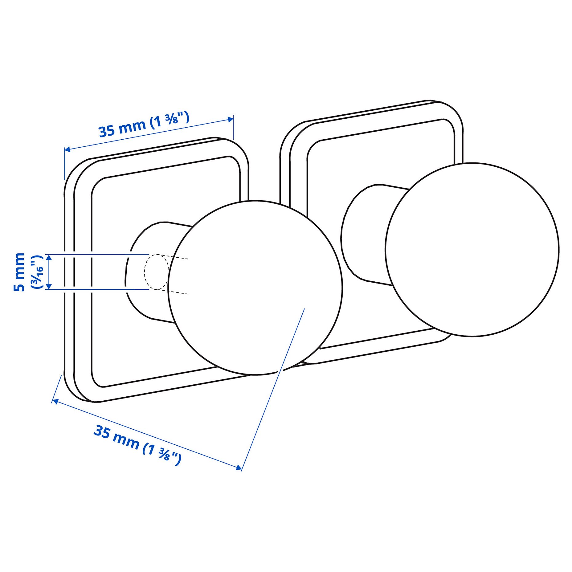 SÖRBYN, πόμολο 2 τεμ. 25 mm, 504.503.40