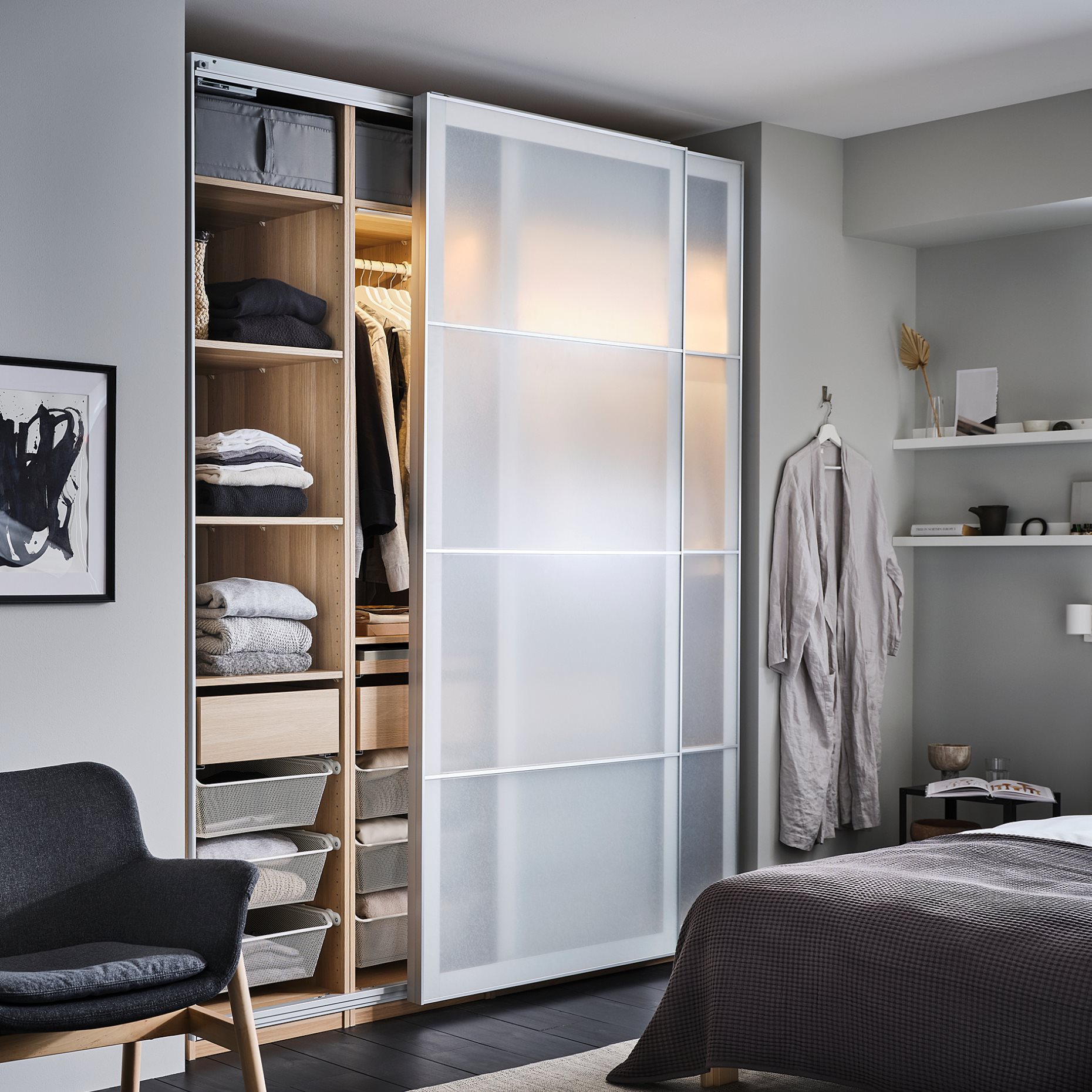 PAX, wardrobe frame, 50x58x201 cm, 504.582.18