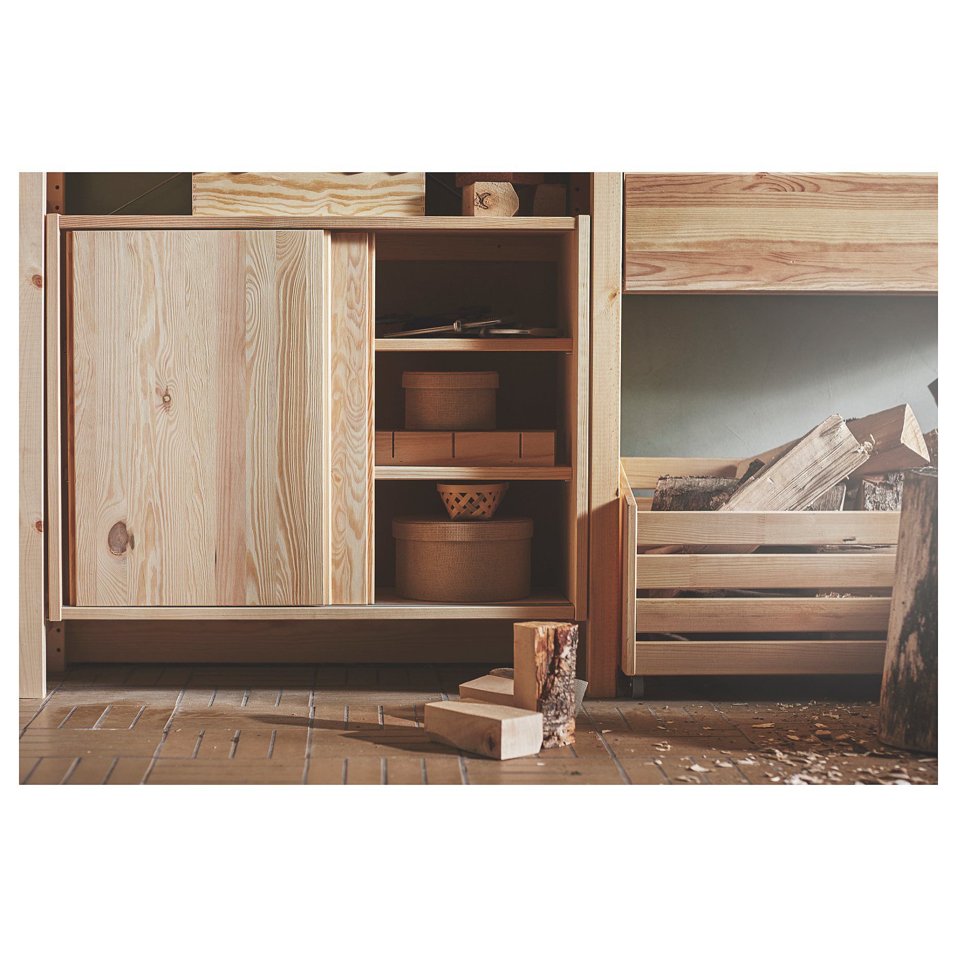 IVAR, storage box on wheels, 78x30 cm, 504.845.09