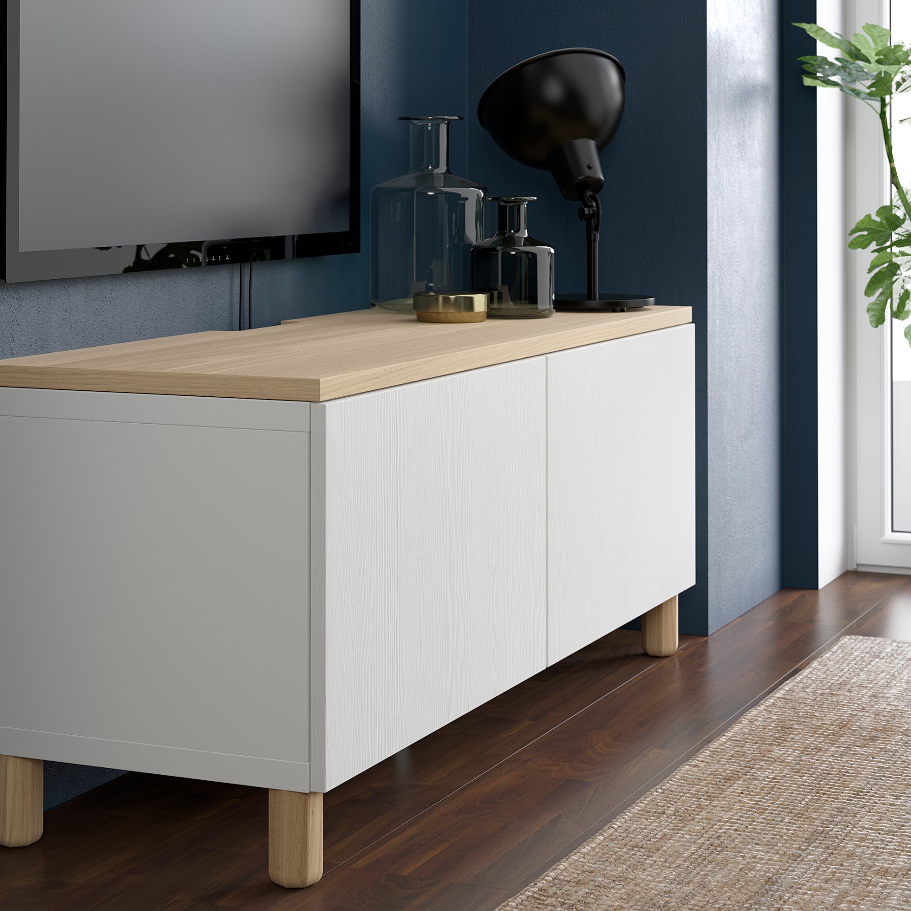 BESTÅ, άνω επιφάνεια για TV, 120x42 cm, 504.963.62