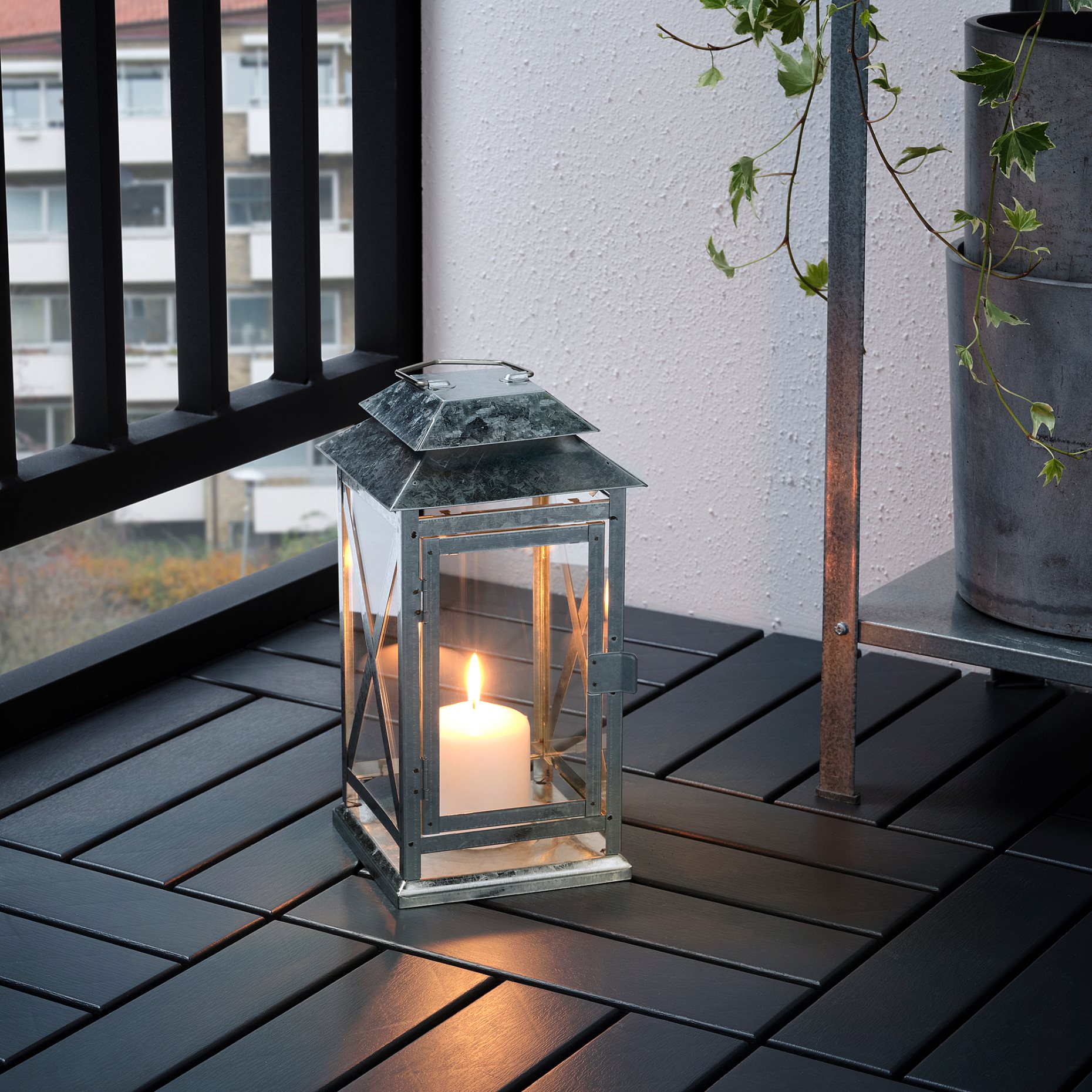 BEFÄSTA, lantern for block candle in/outdoor, 29 cm, 504.968.33