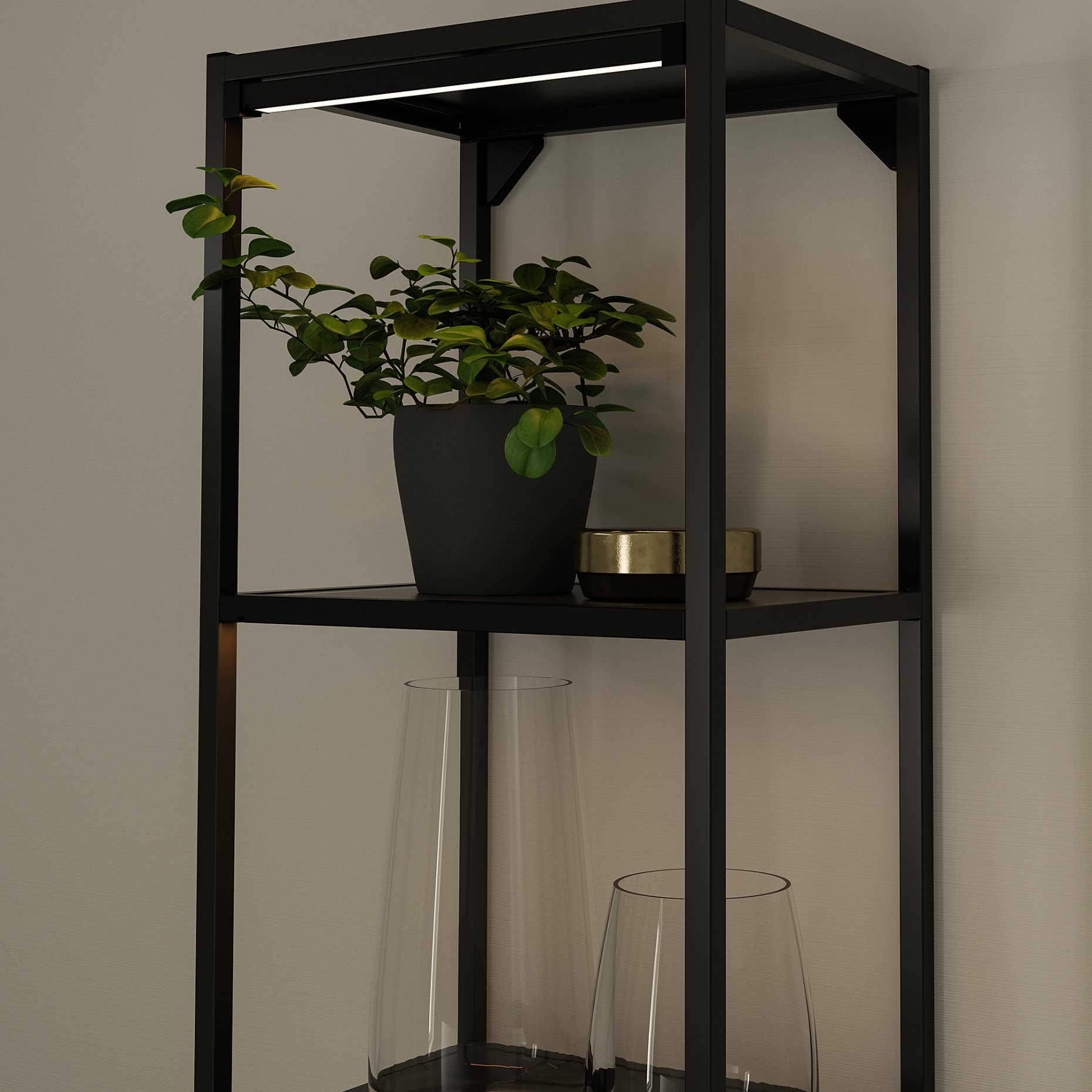 SKYDRAG, worktop/wardrobe strip with built-in LED light source with sensor/dimmable, 60 cm, 505.292.30