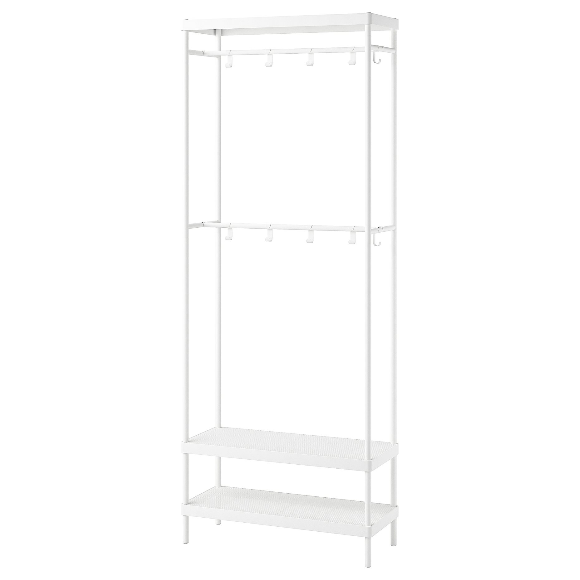 MACKAPÄR, coat rack with shoe storage unit, 78x32x200 cm, 505.309.88