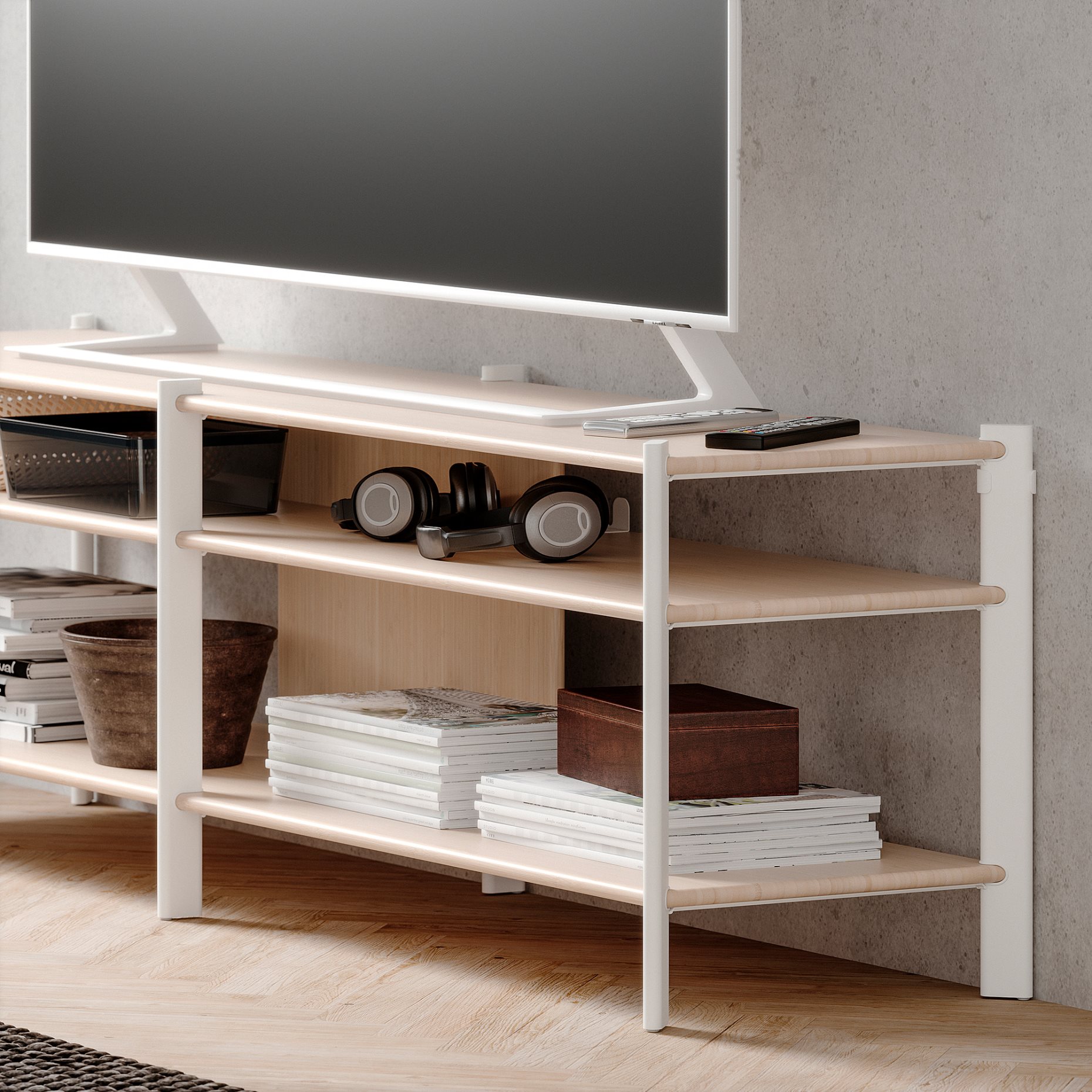 JÄTTESTA, έπιπλο TV, 160x40x49 cm, 505.388.52