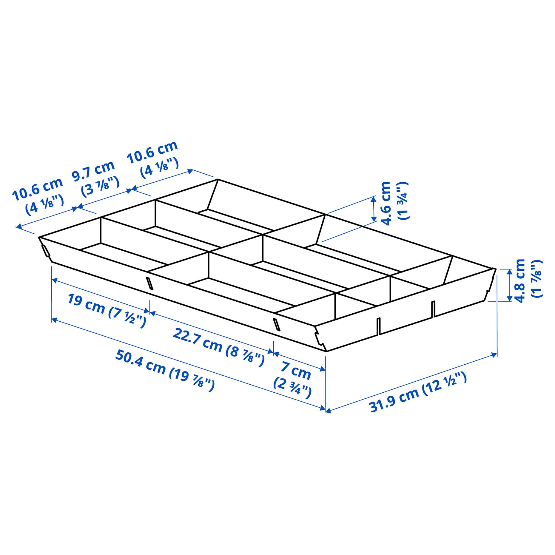 UPPDATERA, ρυθμιζόμενο διαχωριστικό για συρτάρι, 40 cm, 505.441.79