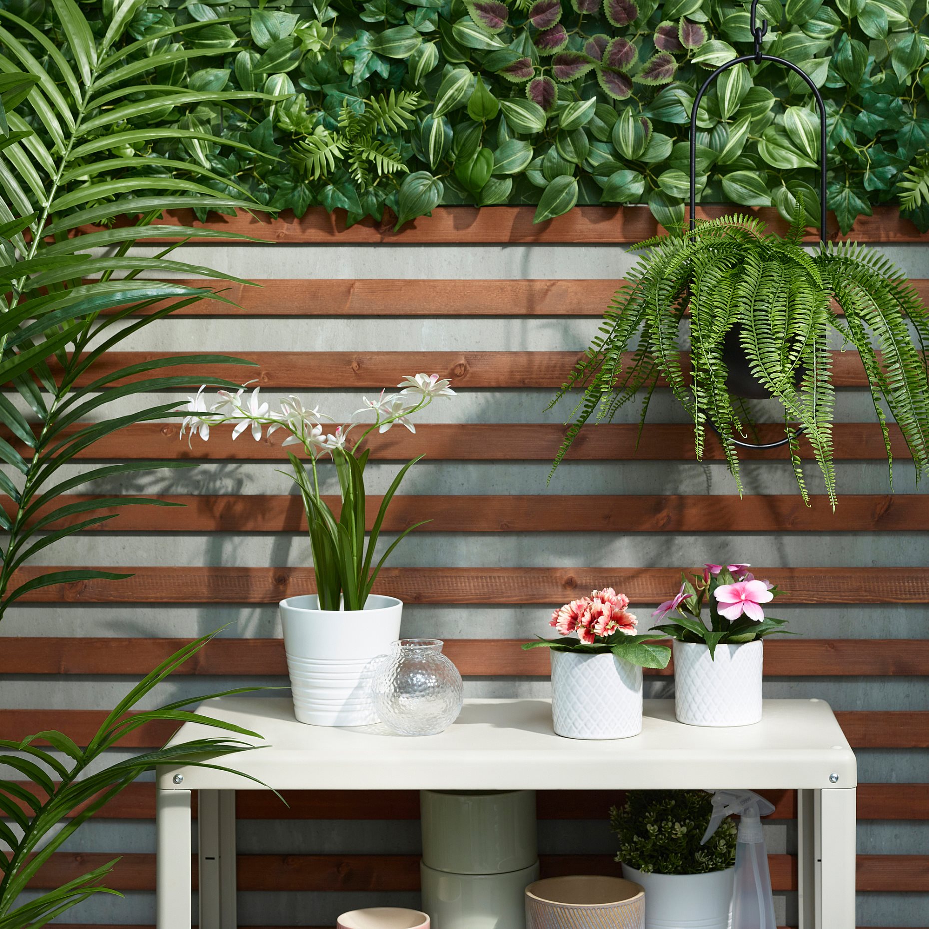 FEJKA, artificial plant wall mounted/in/outdoor, 26x26 cm, 505.465.69