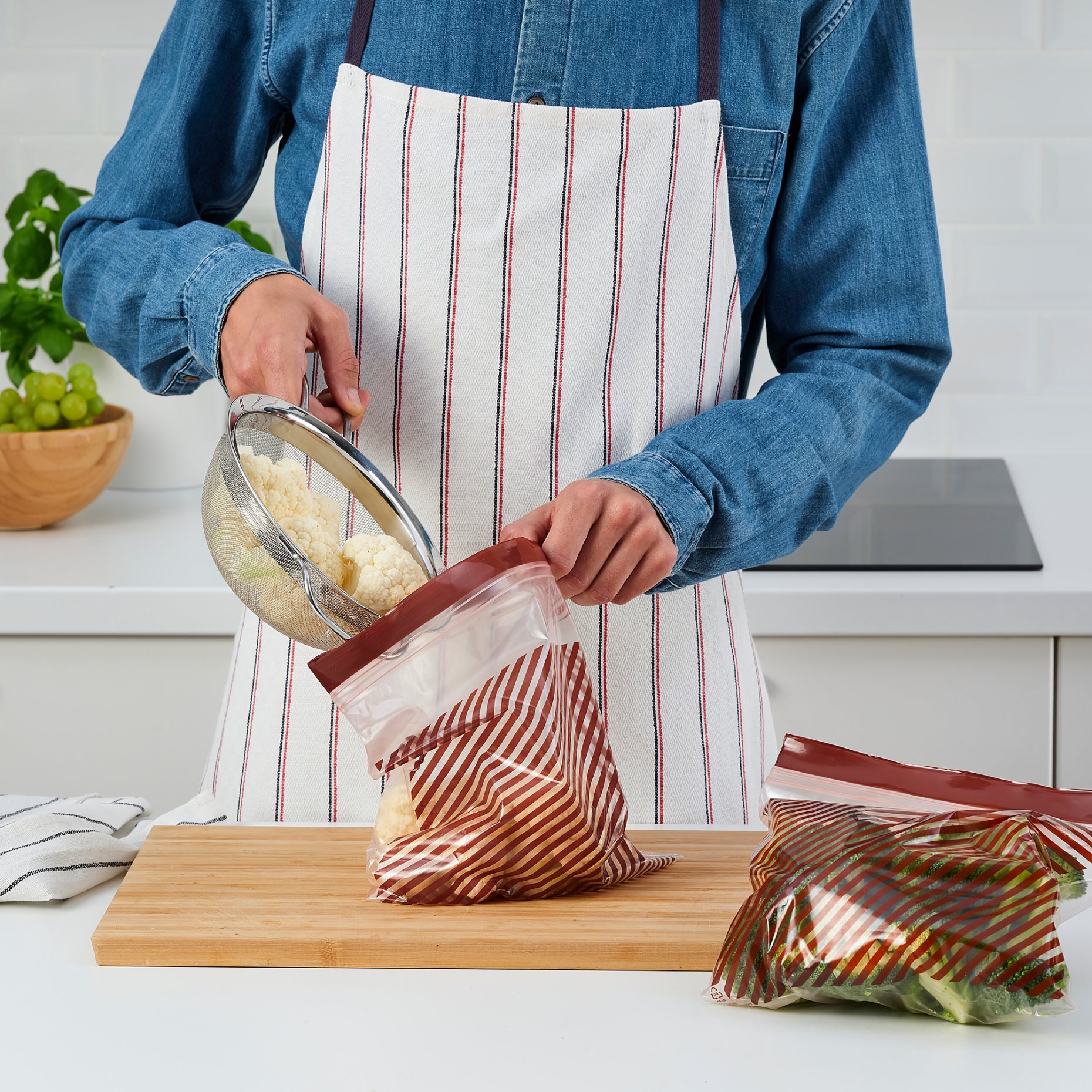 ISTAD, resealable bag stripe/25 pack, 2.5 l, 505.647.56