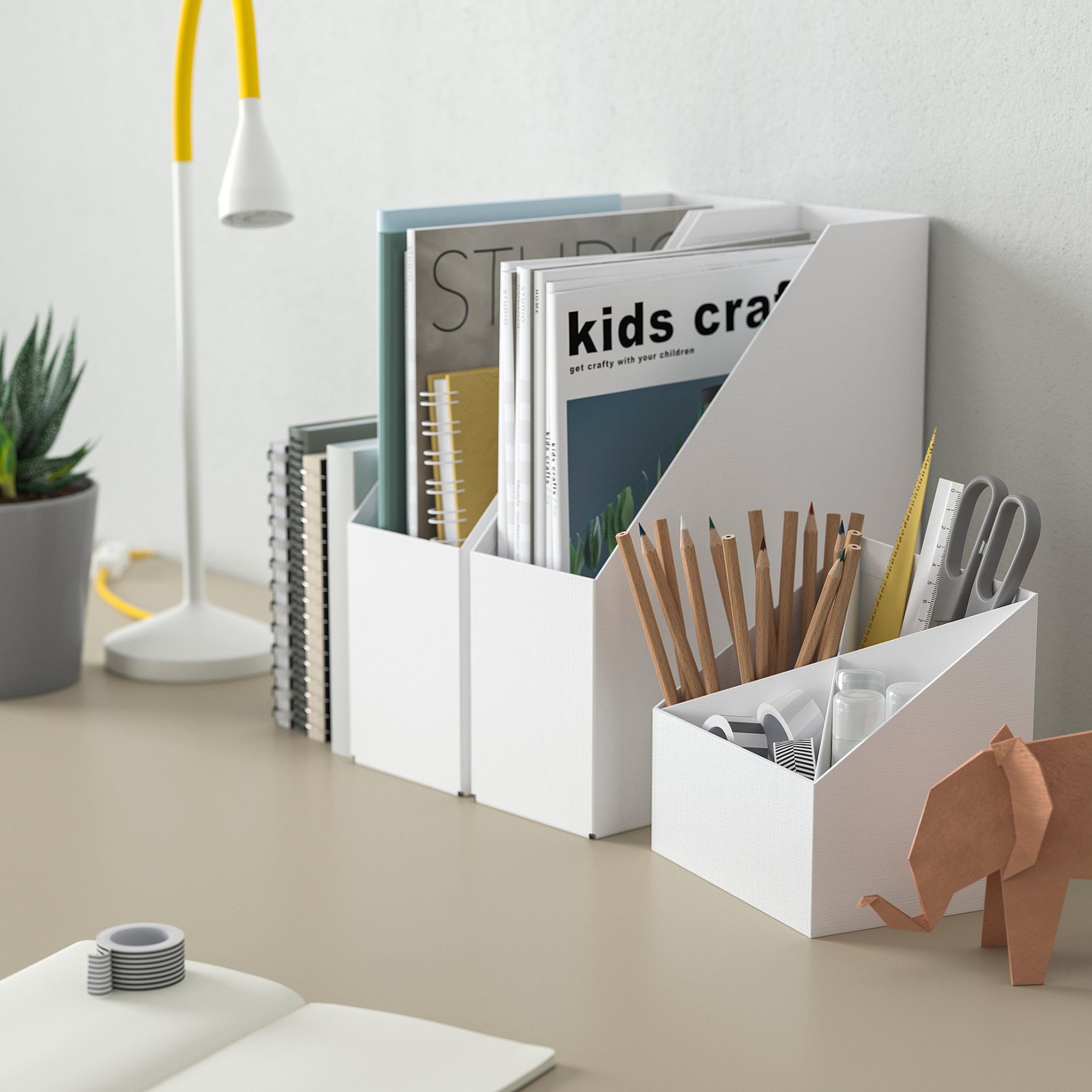 FJÄDERHARV, desk organiser, 16x16 cm, 505.968.99