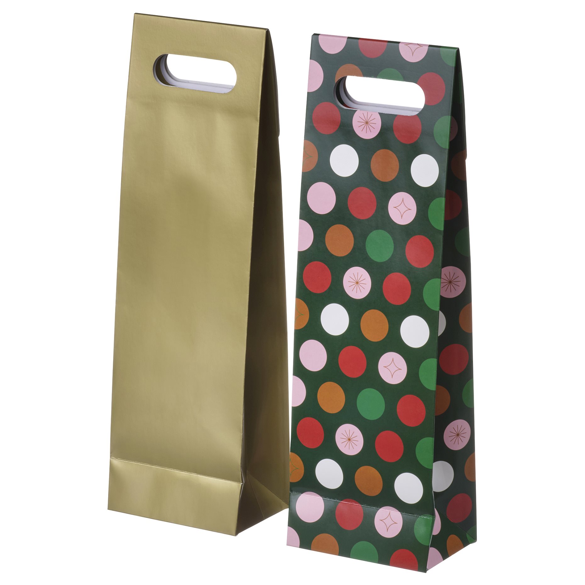 VINTERFINT, gift bag for bottle/2 pack, 13x41 cm, 506.043.09