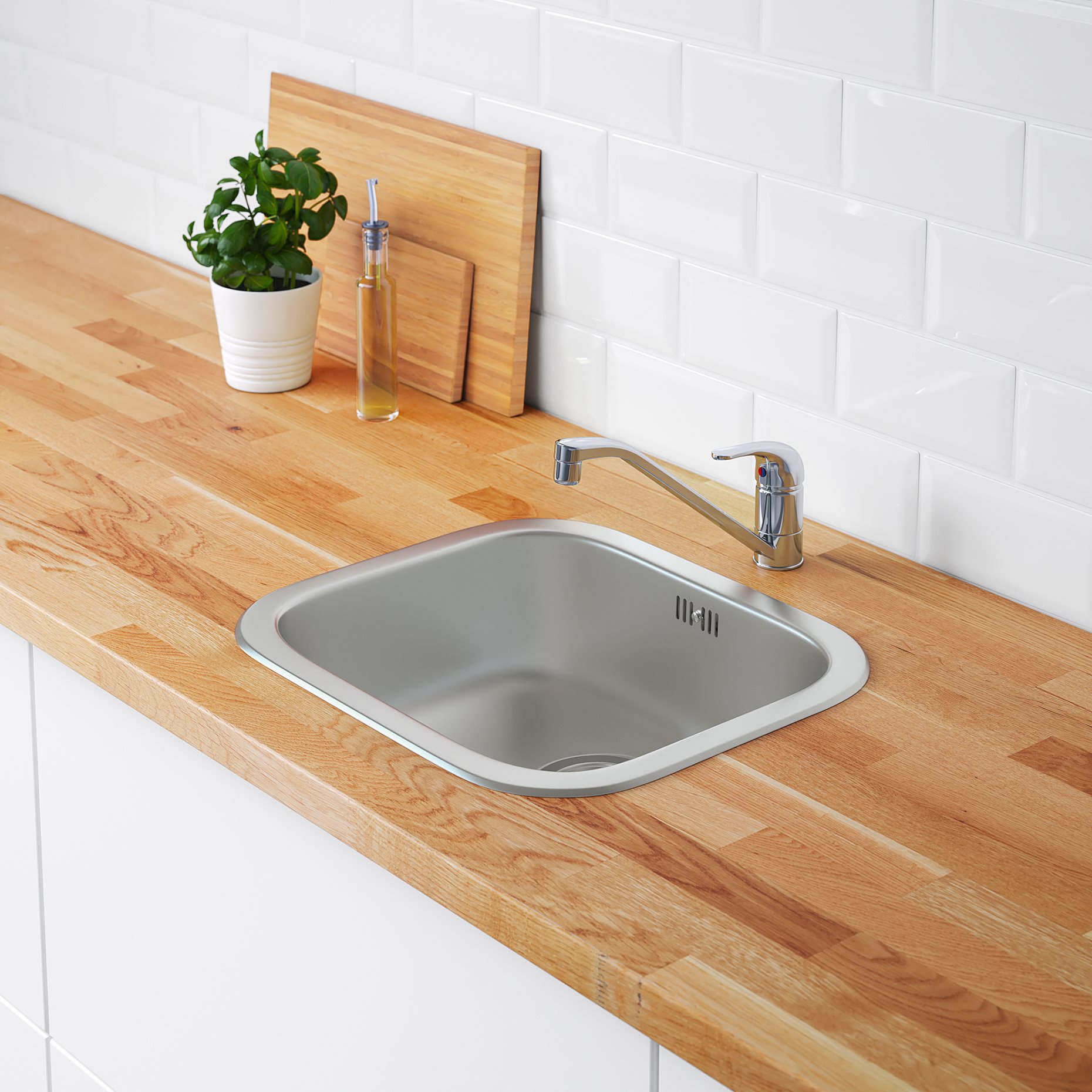 FYNDIG, inset sink 1 bowl, 46x40 cm, 591.580.03