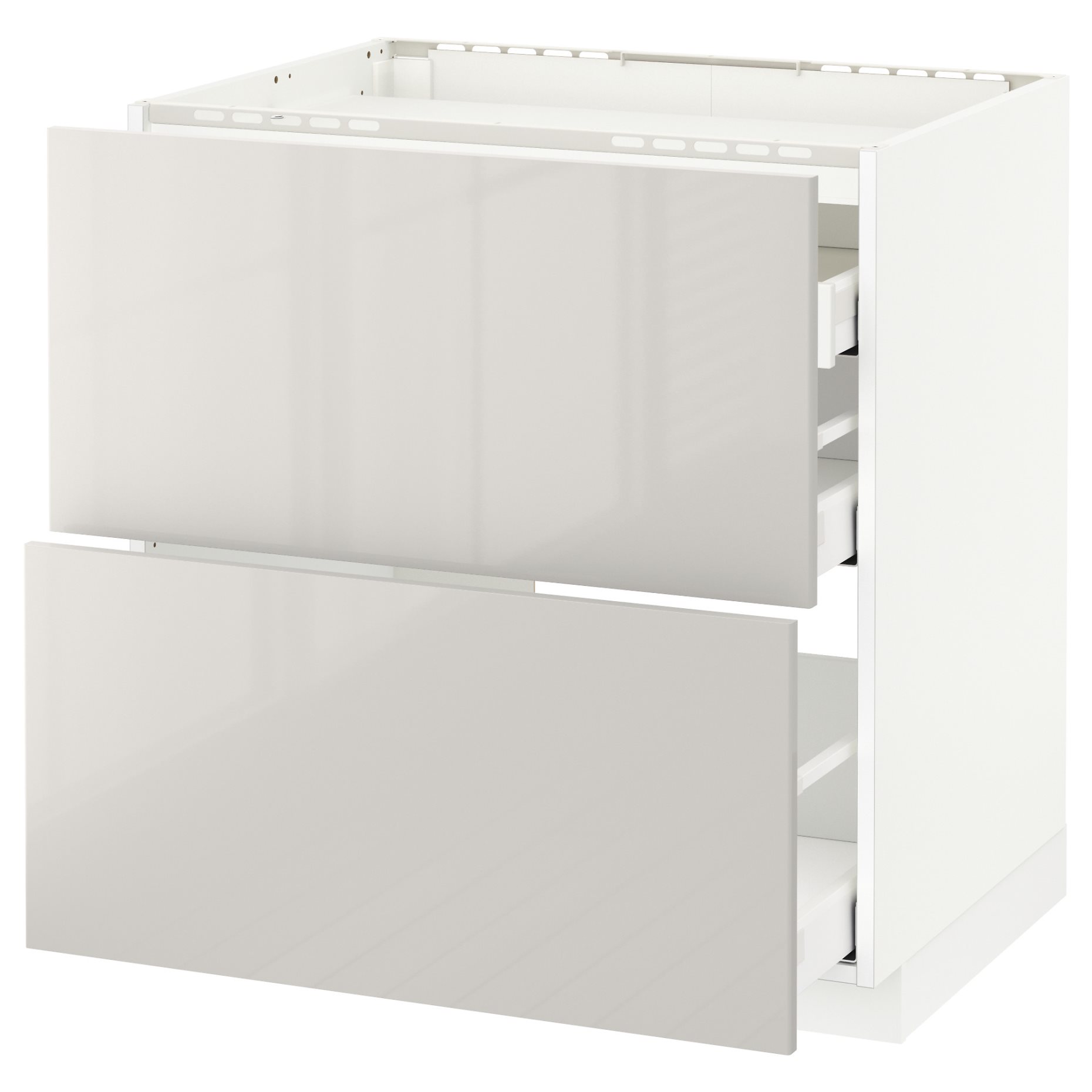 METOD/MAXIMERA, base cabinet for hob/2 fronts/3 drawers, 591.685.73