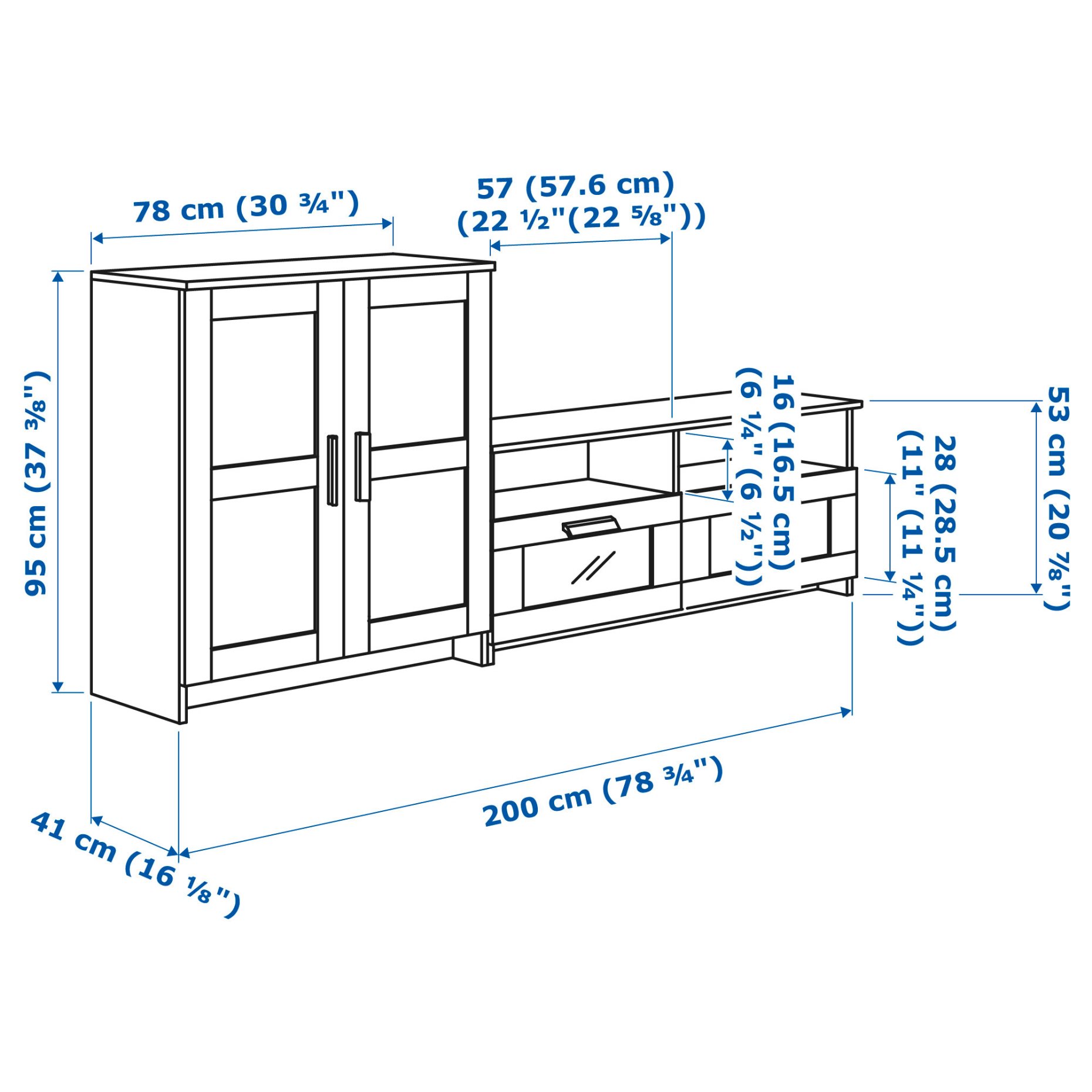 BRIMNES, TV storage combination, 591.843.37