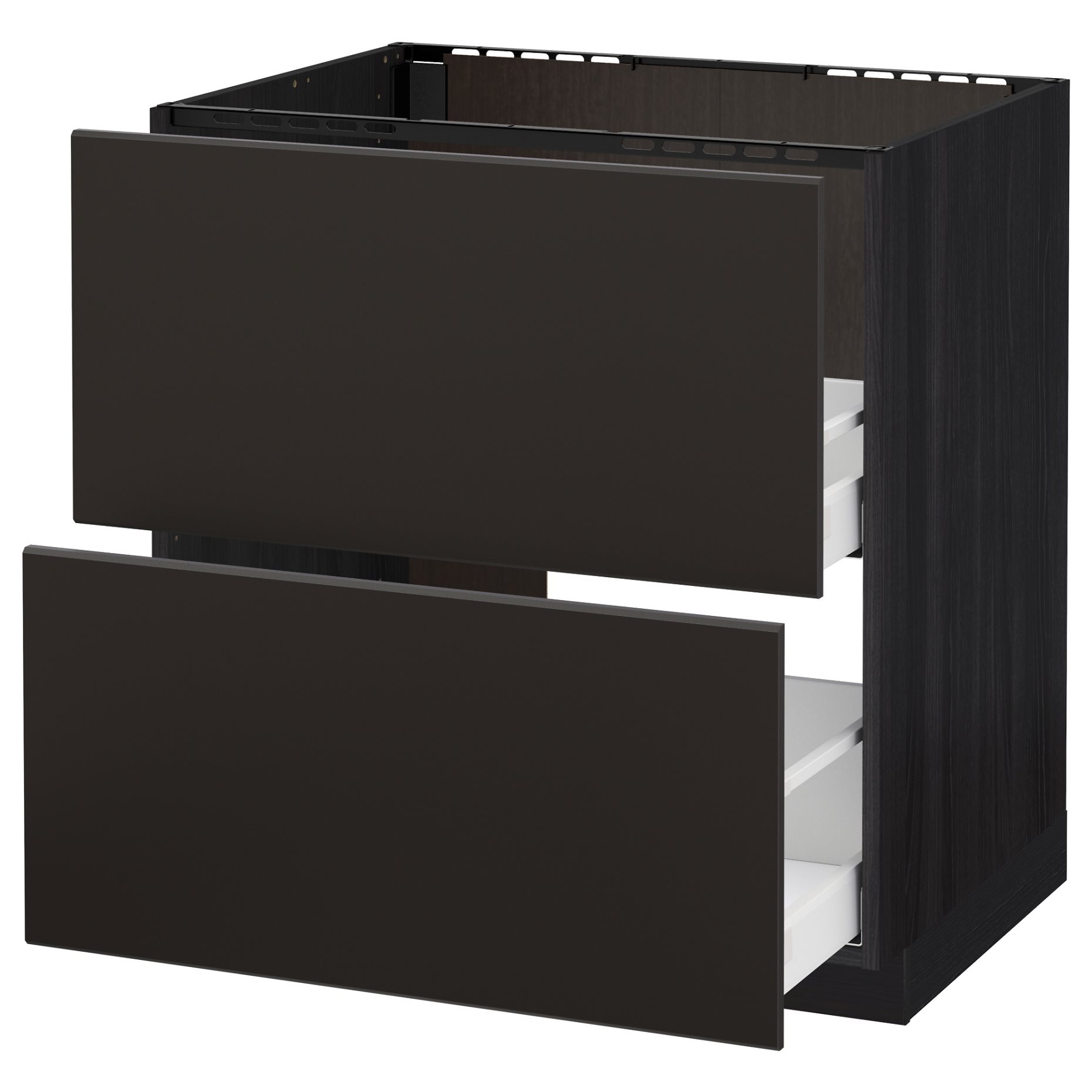 METOD/MAXIMERA, base cabinet for sink+2 fronts/2 drawers, 592.127.07
