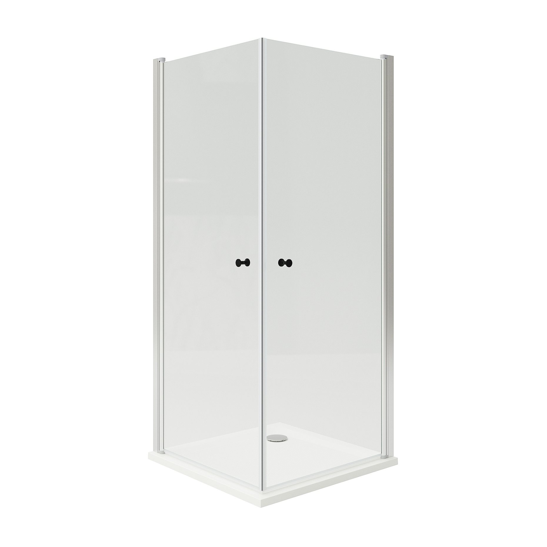 OPPEJEN/FOTINGEN, καμπίνα ντους με 2 πόρτες/βάση, 90x90x205 cm, 593.262.52