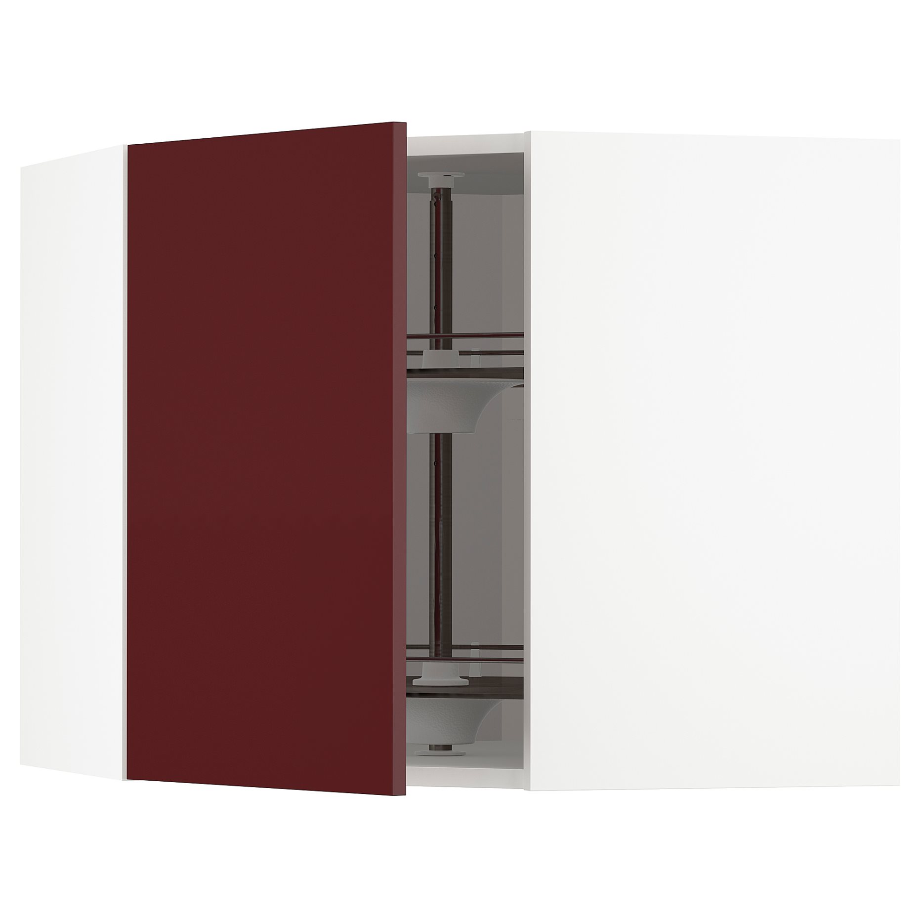 METOD, corner wall cabinet with carousel, 68x60 cm, 593.269.40