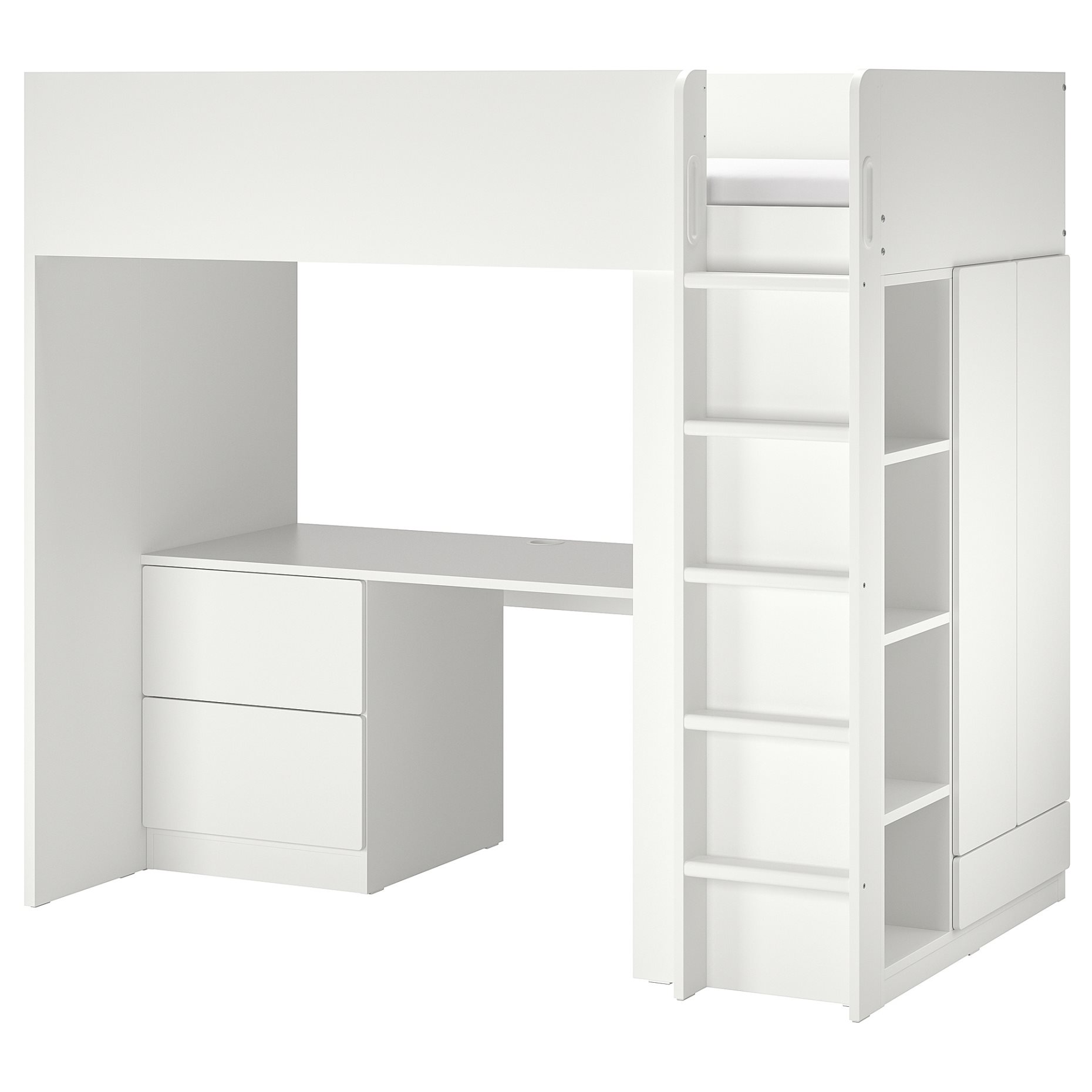 SMÅSTAD, loft bed with desk/3 drawers, 90x200 cm, 594.288.73