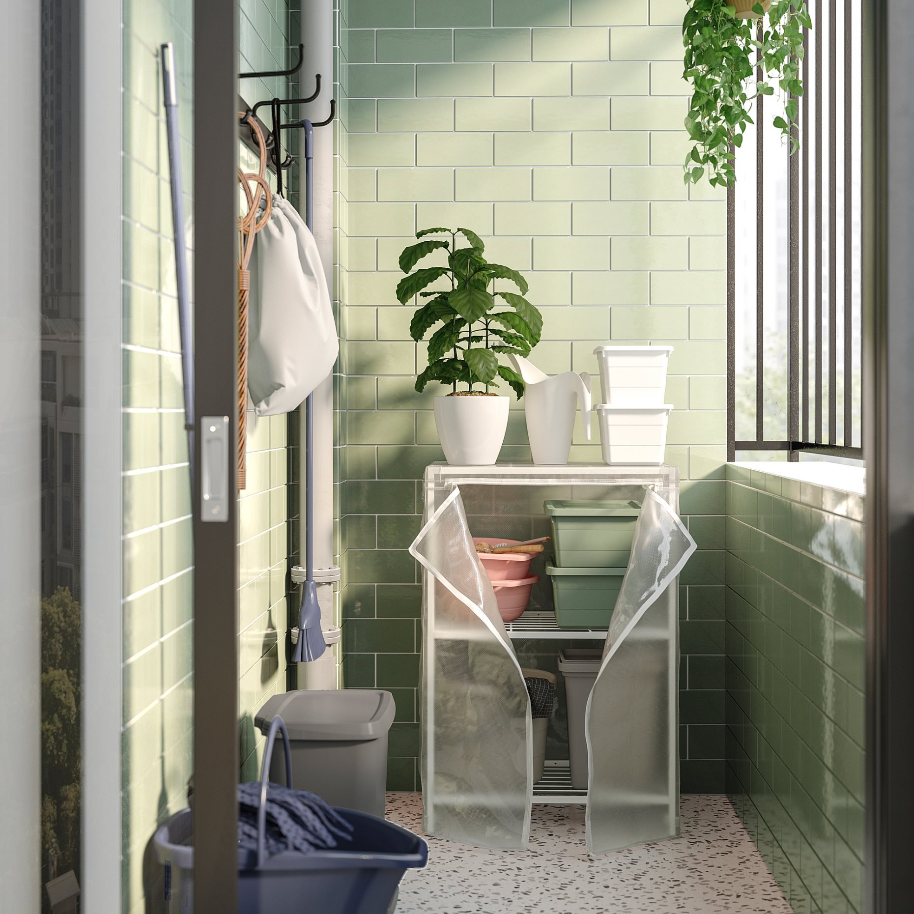 JOSTEIN, ραφιέρα με κάλυμμα/εσωτερικού/εξωτερικού χώρου/σύρμα, 61x41x90 cm, 594.369.34