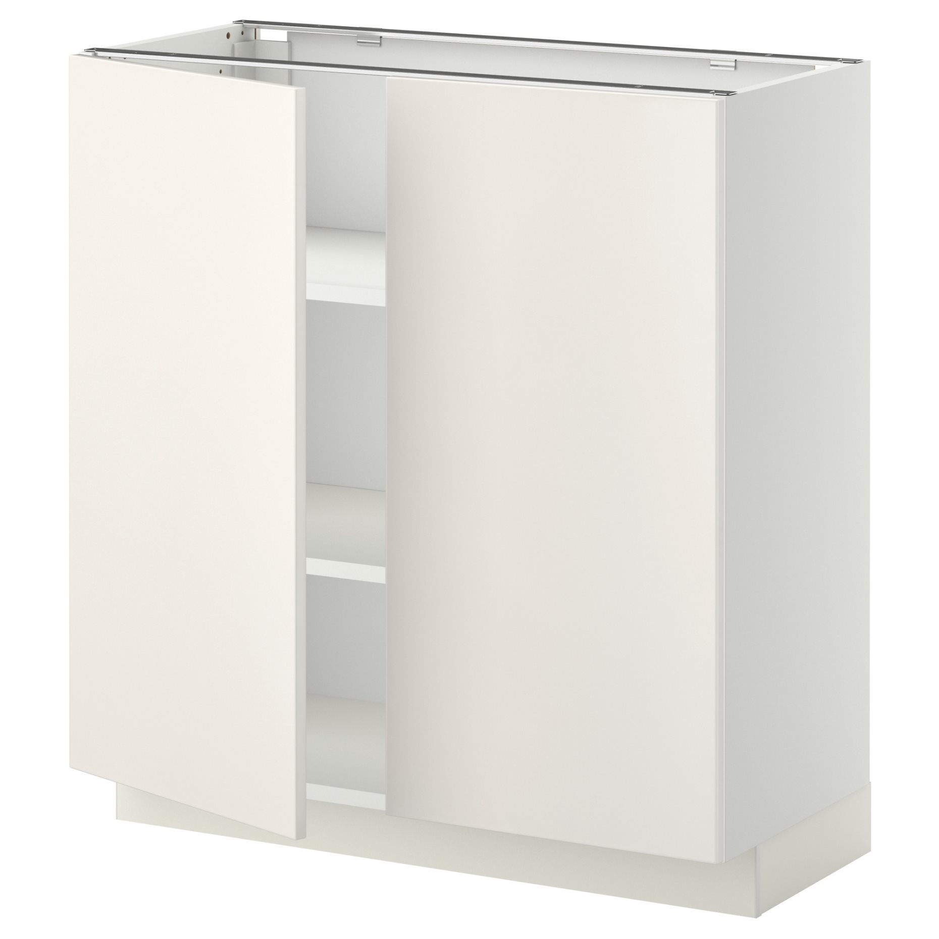 METOD, base cabinet with shelves/2 doors, 80x37 cm, 594.554.56