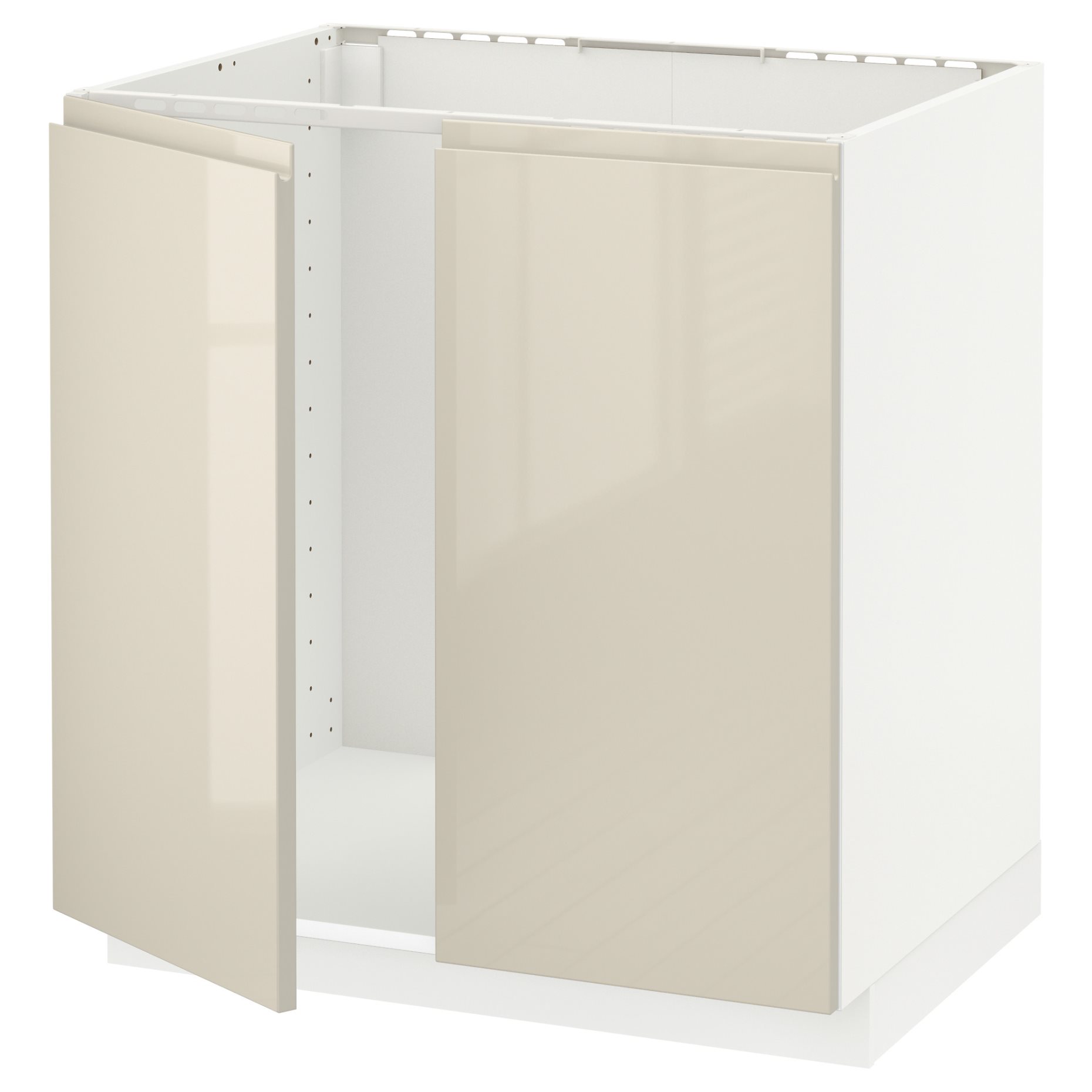 METOD, base cabinet for sink/2 doors, 80x60 cm, 594.559.08