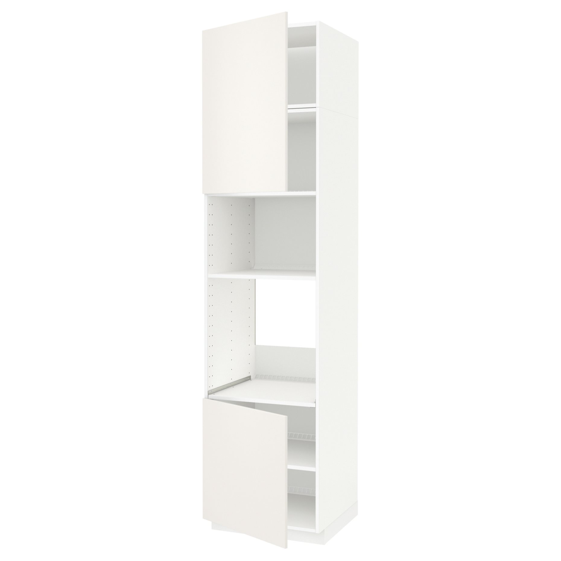 METOD, high cabinet for oven/microwave with 2 doors/shelves, 60x60x240 cm, 594.684.25