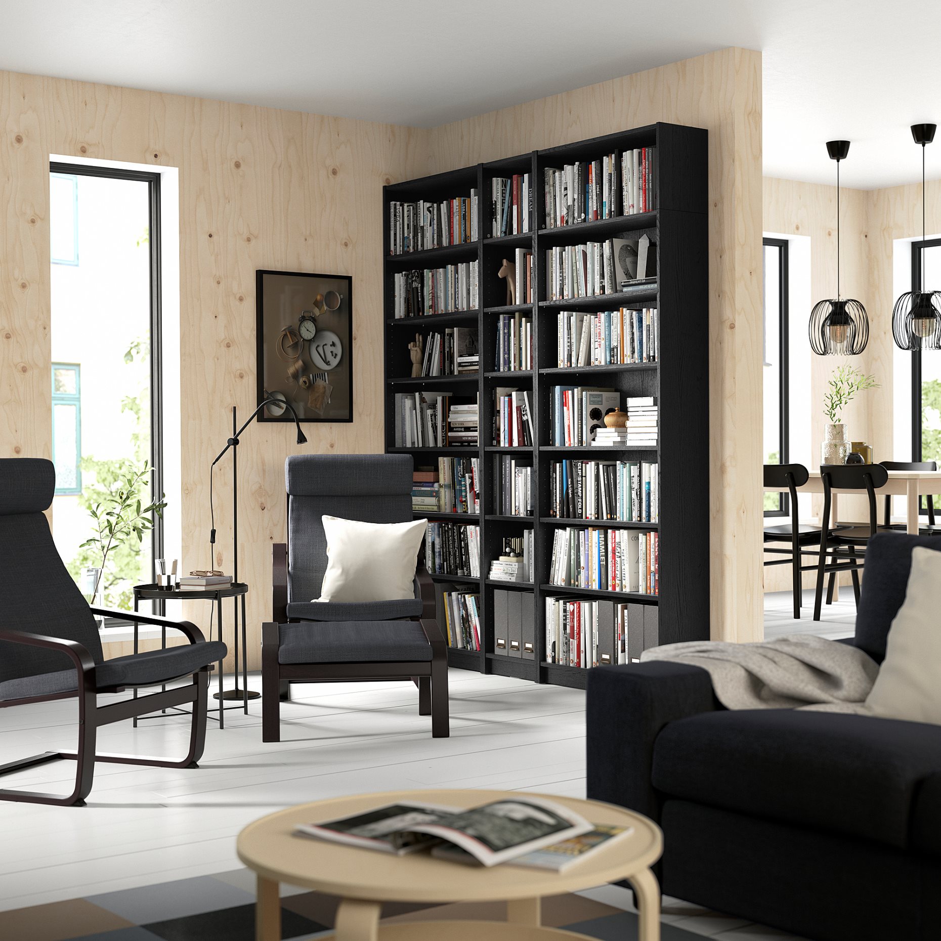 BILLY, bookcase combination with height extension units, 200x28x237 cm, 594.835.34