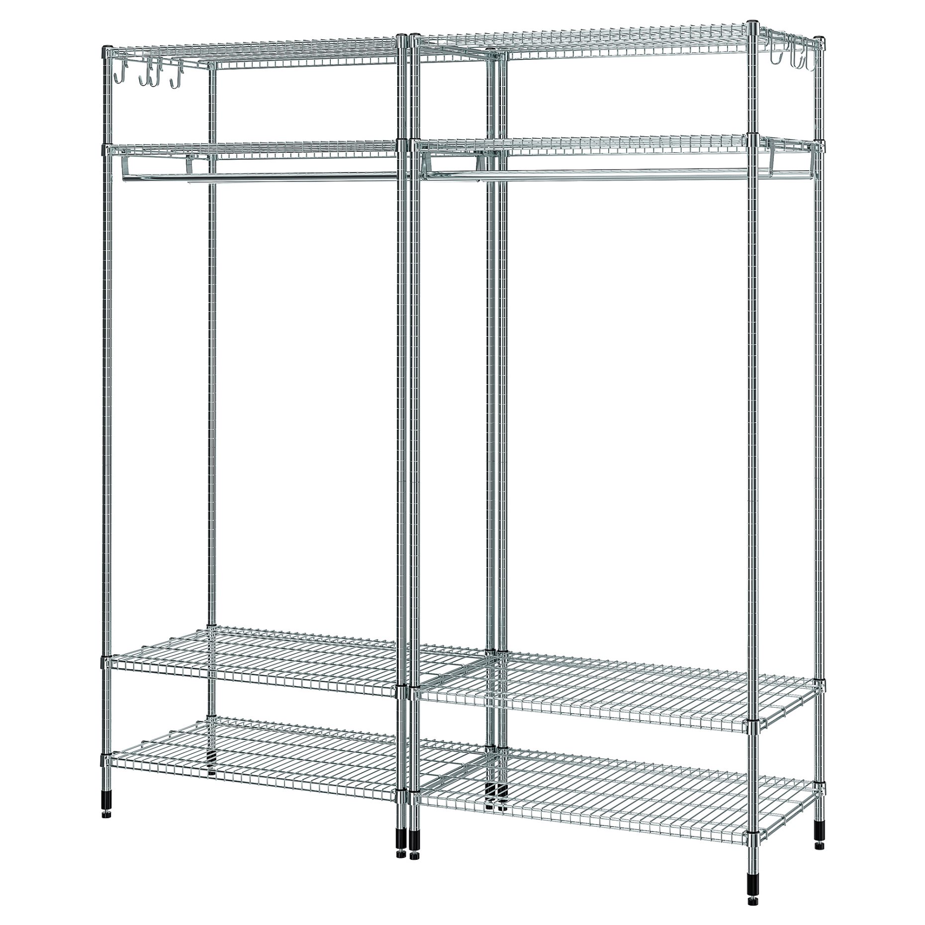 OMAR, shelving unit with clothes rail, 186x50x201 cm, 594.876.88
